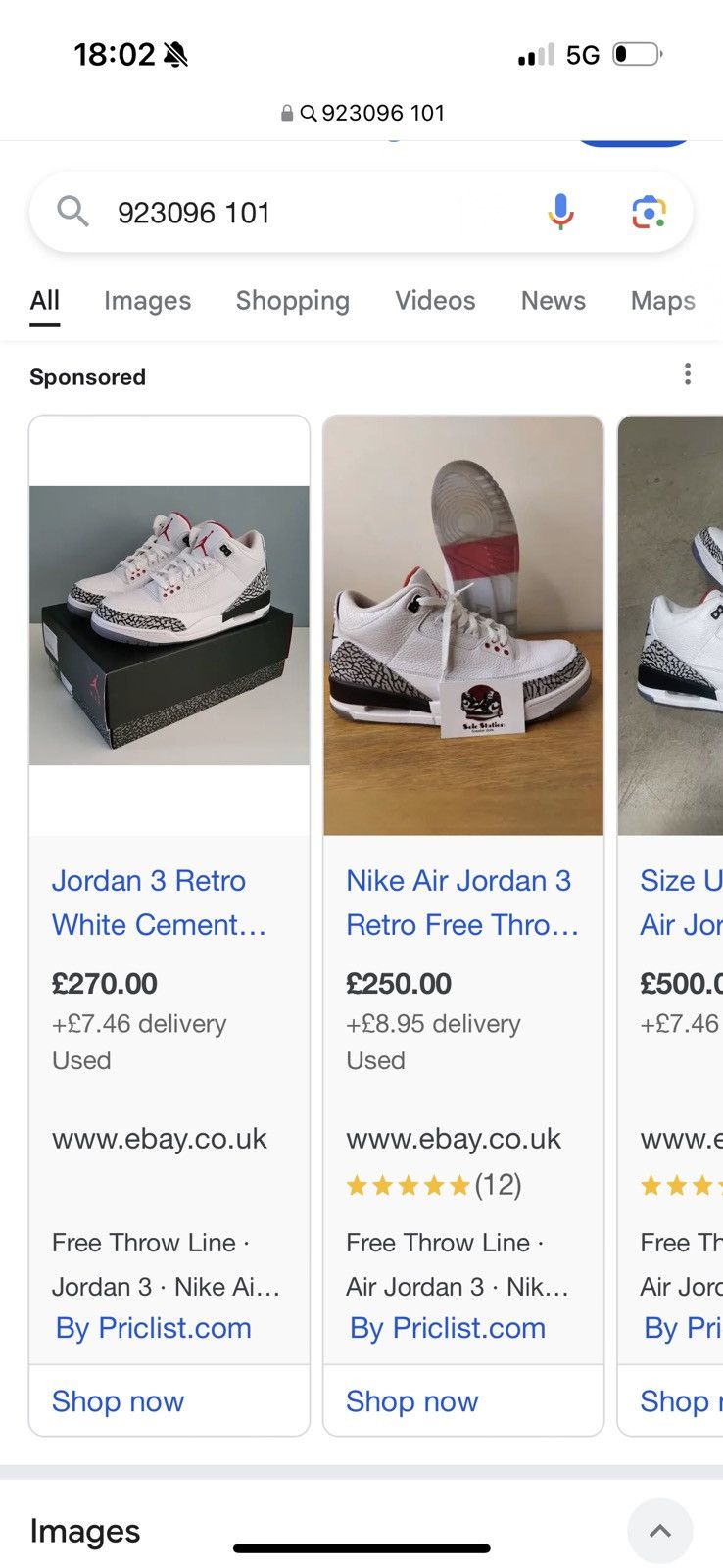 Nike NIKE AIR JORDAN 3 “FREE THROW LINE” white cement size US8UK7 Size US 8 / EU 41 - 4 Thumbnail