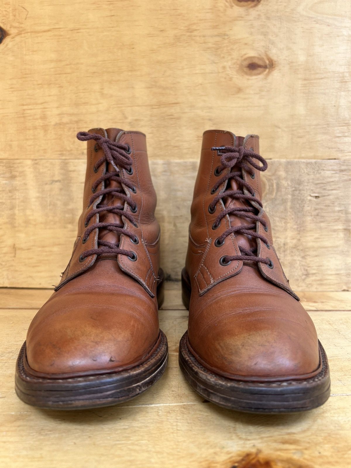 Evan Kinori × Tricker's Vintage Trickers men Brown Leather Boots Size US 8 / EU 41 - 5 Thumbnail