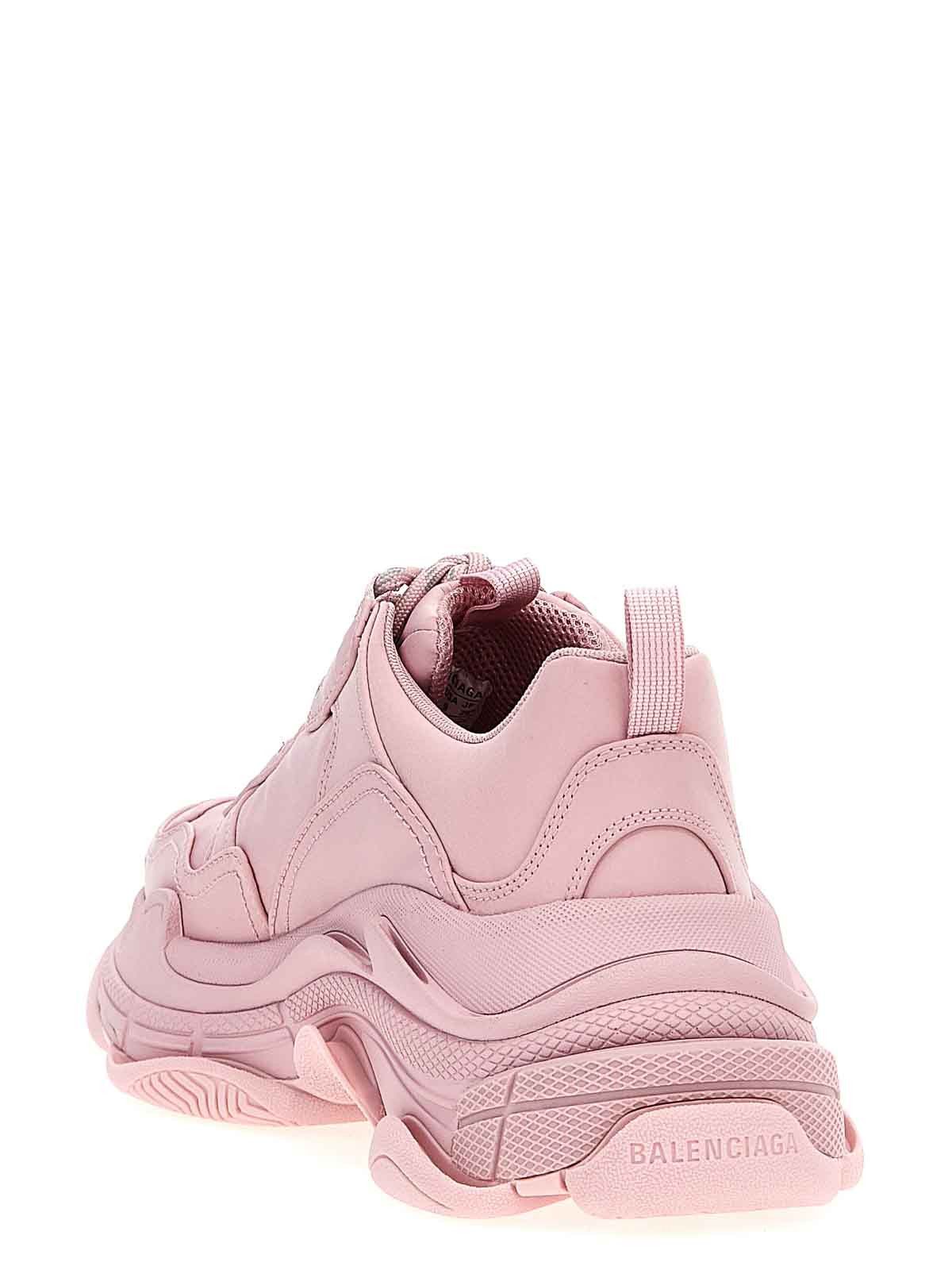 Balenciaga o1w1db10526 Triple S Sport Nylon Sneakers in Pink Size US 9 / IT 39 - 3 Thumbnail