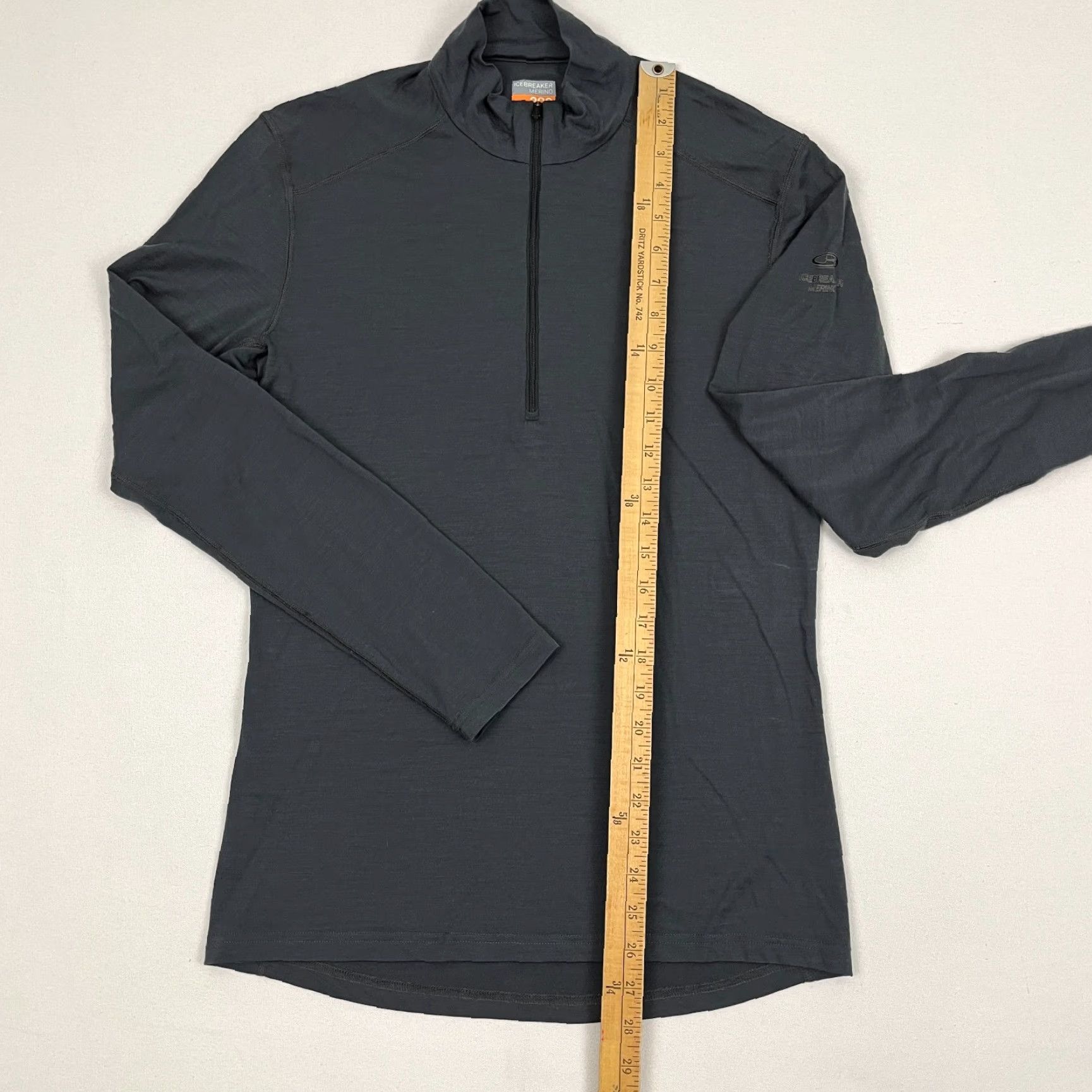 Icebreaker Icebreaker Merino 200 Pullover Mens M Gray Wool Hiking Base Layer Quarter Zip Jacket Size US M / EU 48-50 / 2 - 3 Thumbnail