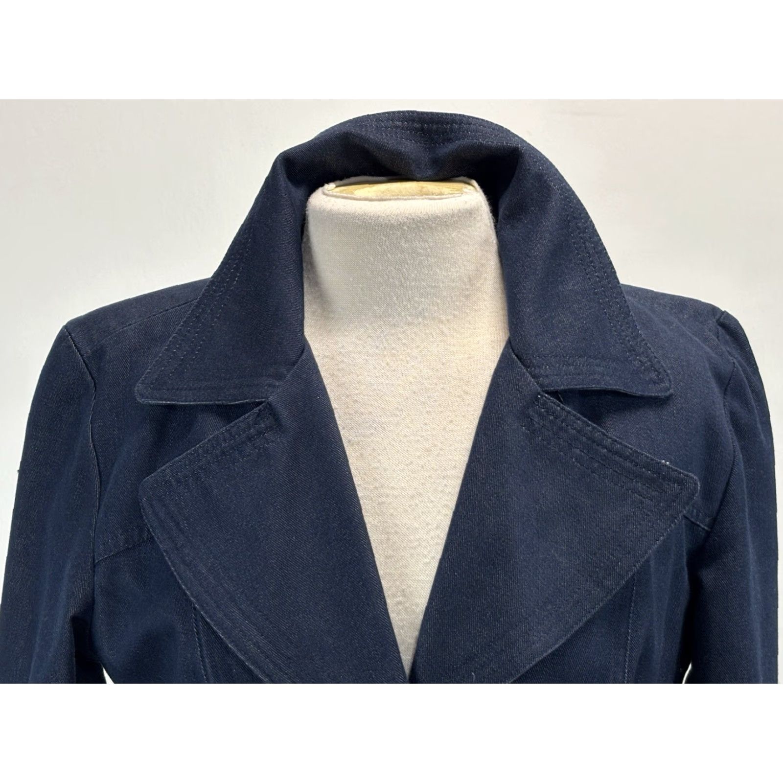 Gap VINTAGE GAP Y2K Denim Duster Trench Coat Long Blue Jean Jacket Women's M Belted Jacket Size 32" / US 10 / IT 46 - 5 Thumbnail