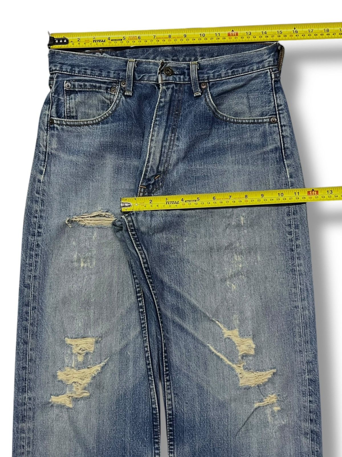 Levi's Baggy Vintage 90s Levi’s 503 Japan - Faded Wash, Distressed Size US 29 - 18 Thumbnail