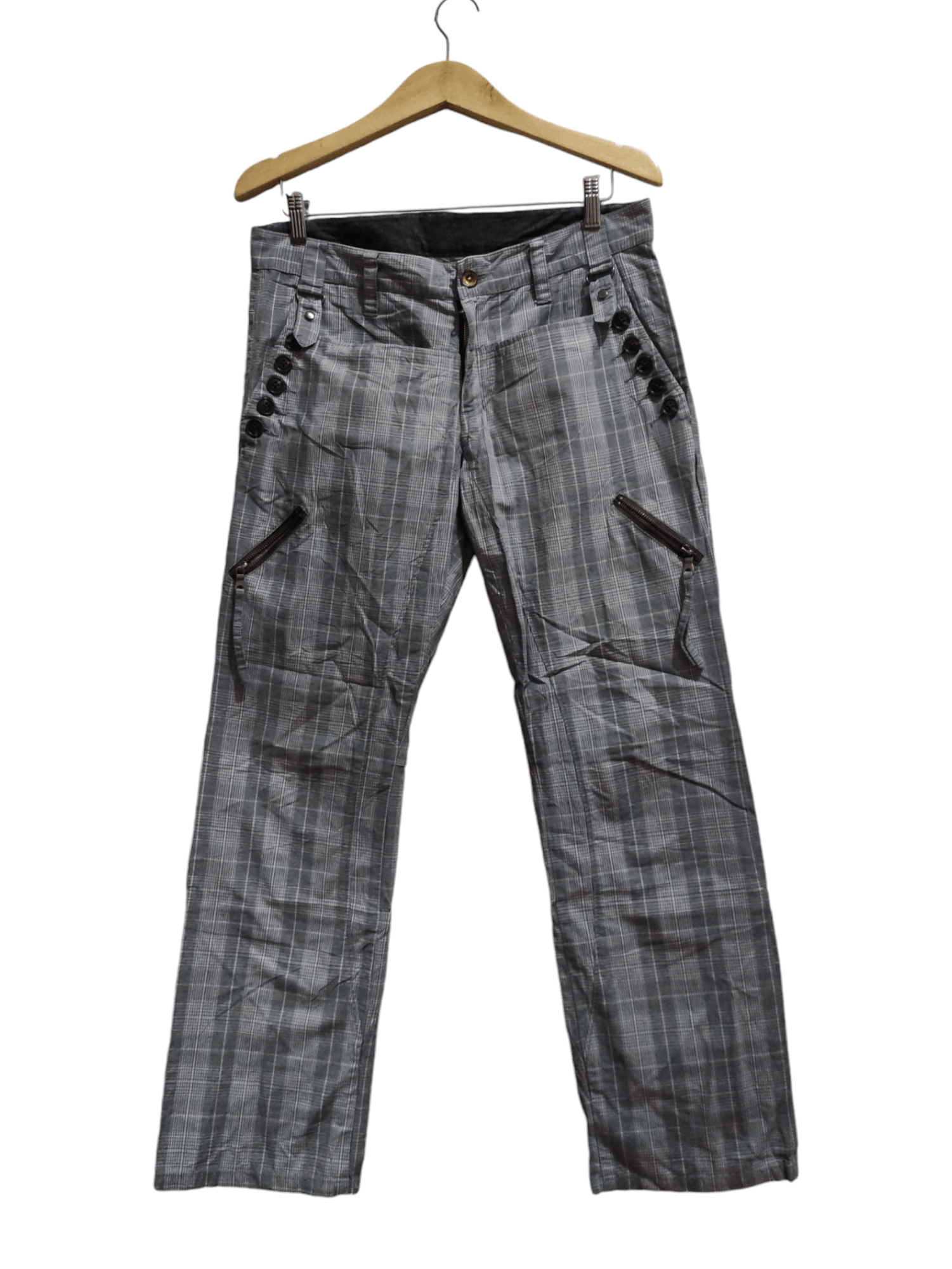PPFM 2000s PPFM Eastern Rock Plaid Bondage Cyber Punk Pant Size US 32 / EU 48 - 1 Thumbnail