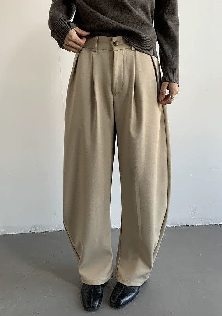 Japanese Brand × Vintage Cleanfit retro fashion loose fit pleated barrel leg pants Size US 30 / EU 46 - 2 Thumbnail