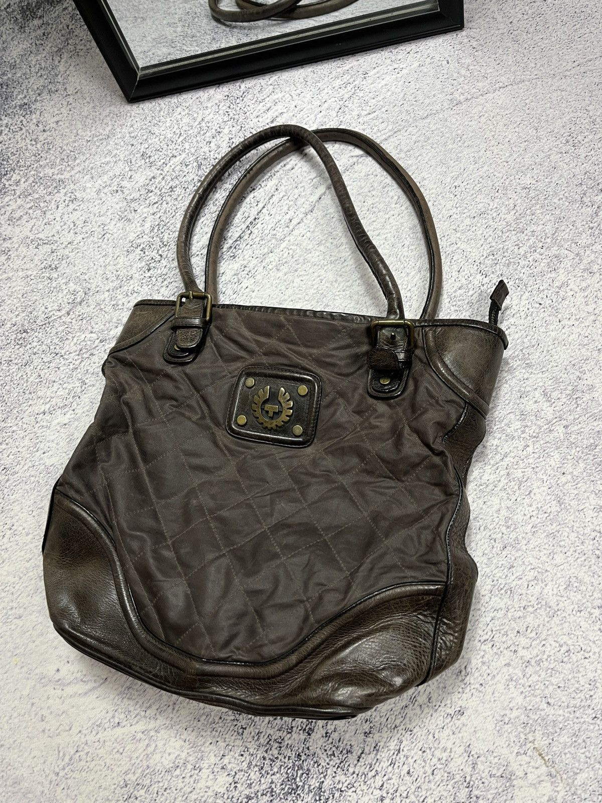 Belstaff × Vintage Vintage Belstaff Audrey Shoulder Bag Waxed Leather 90’s Size ONE SIZE - 2 Thumbnail