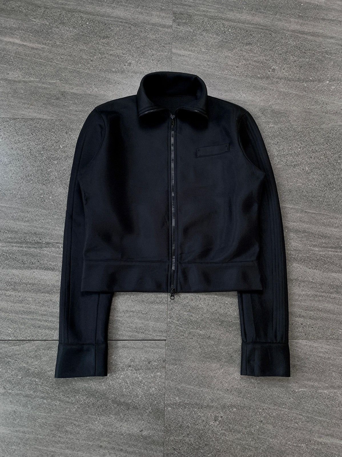 Yohji Yamamoto FREE TAX! Polyester One Pocket Biker Jacket - Medium Size US M / EU 48-50 / 2 - 2 Thumbnail