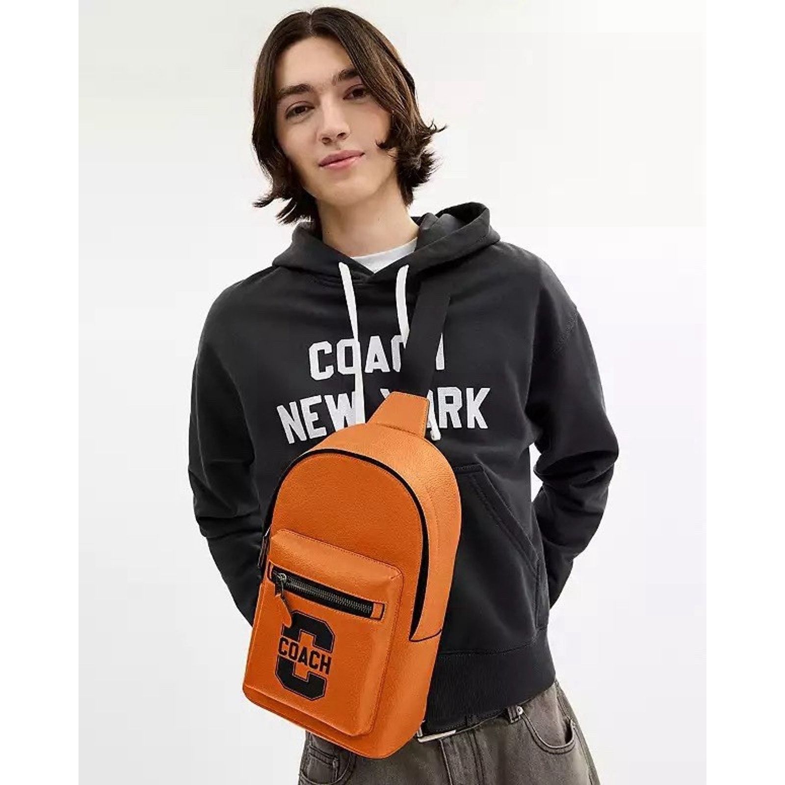 Coach NWT COACH CAJ60 West Pack Varsity Motif Toffee/Black Size ONE SIZE - 9 Thumbnail