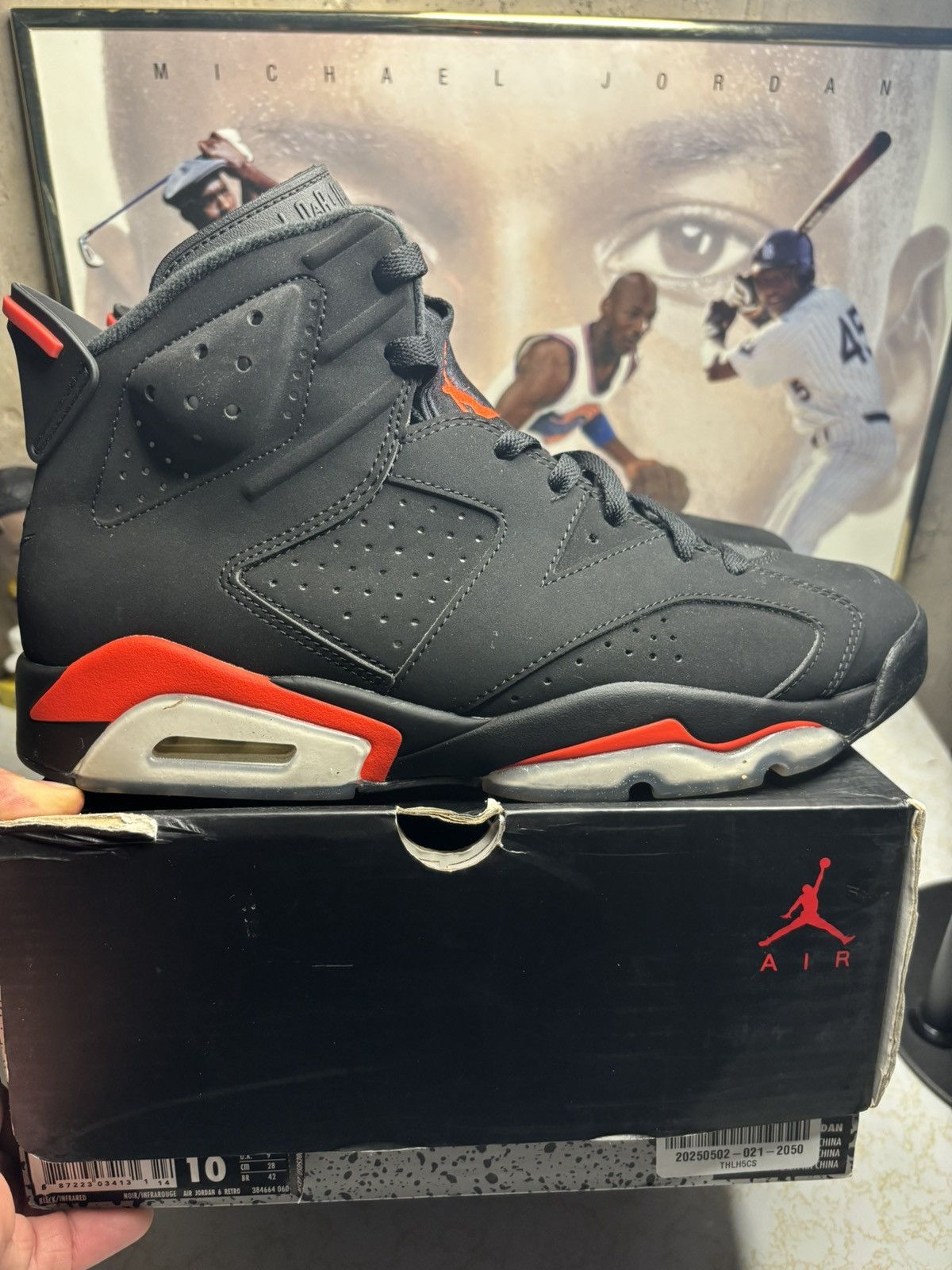 Jordan Brand Air Jordan 6 Retro 2019 Infrared 2019 Size US 10 / EU 43 - 1 Thumbnail
