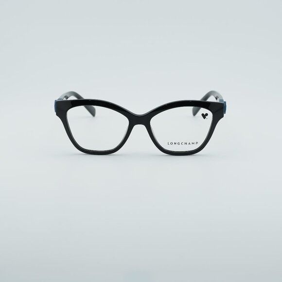 Longchamp Longchamp LO2755 001 Eyeglasses Black 53mm Cat Eye Frame Size ONE SIZE - 3 Thumbnail