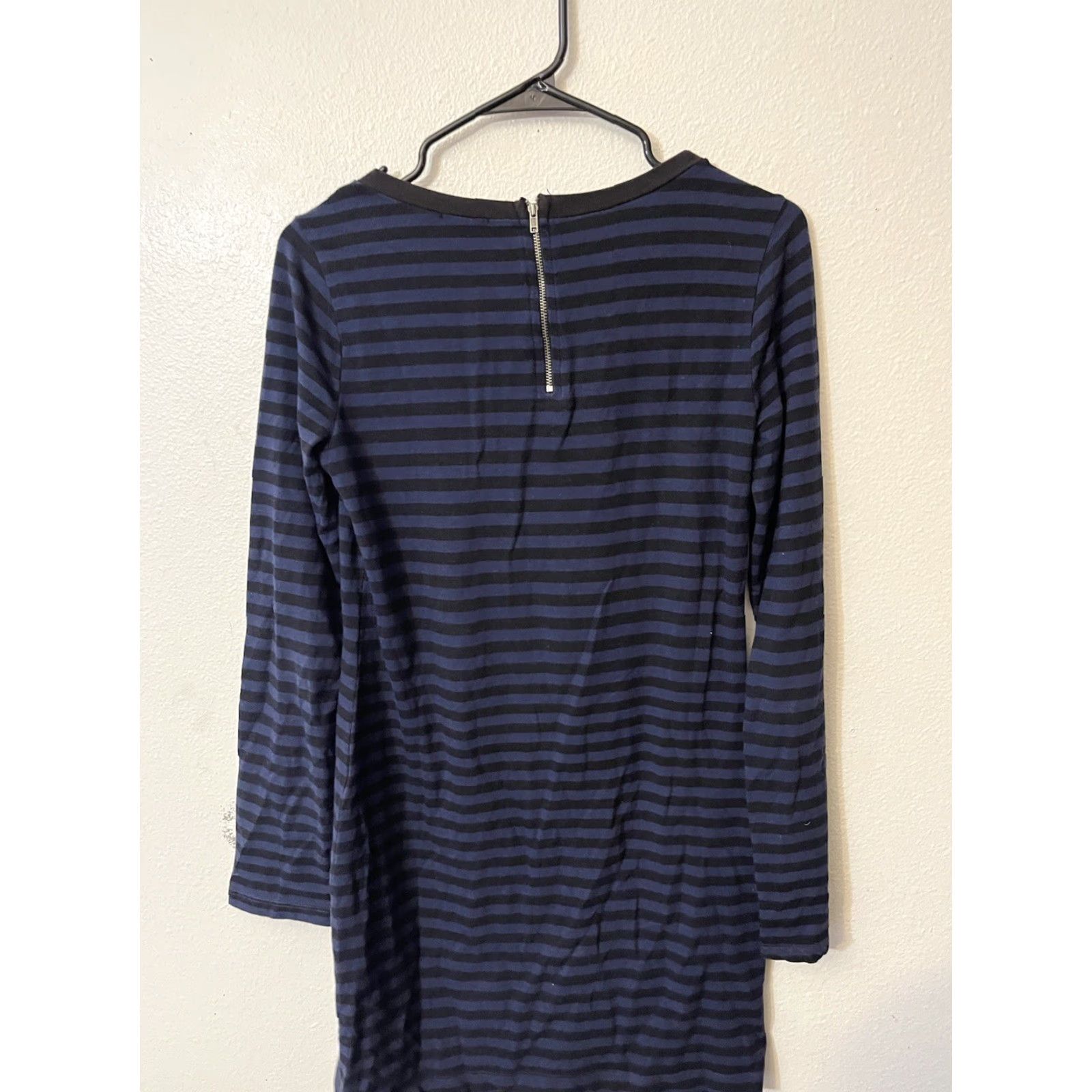 Splendid Splendid Womens Dress Black Blue Stripes Long Sleeve Back Zip Medium M Size M / US 6-8 / IT 42-44 - 2 Thumbnail