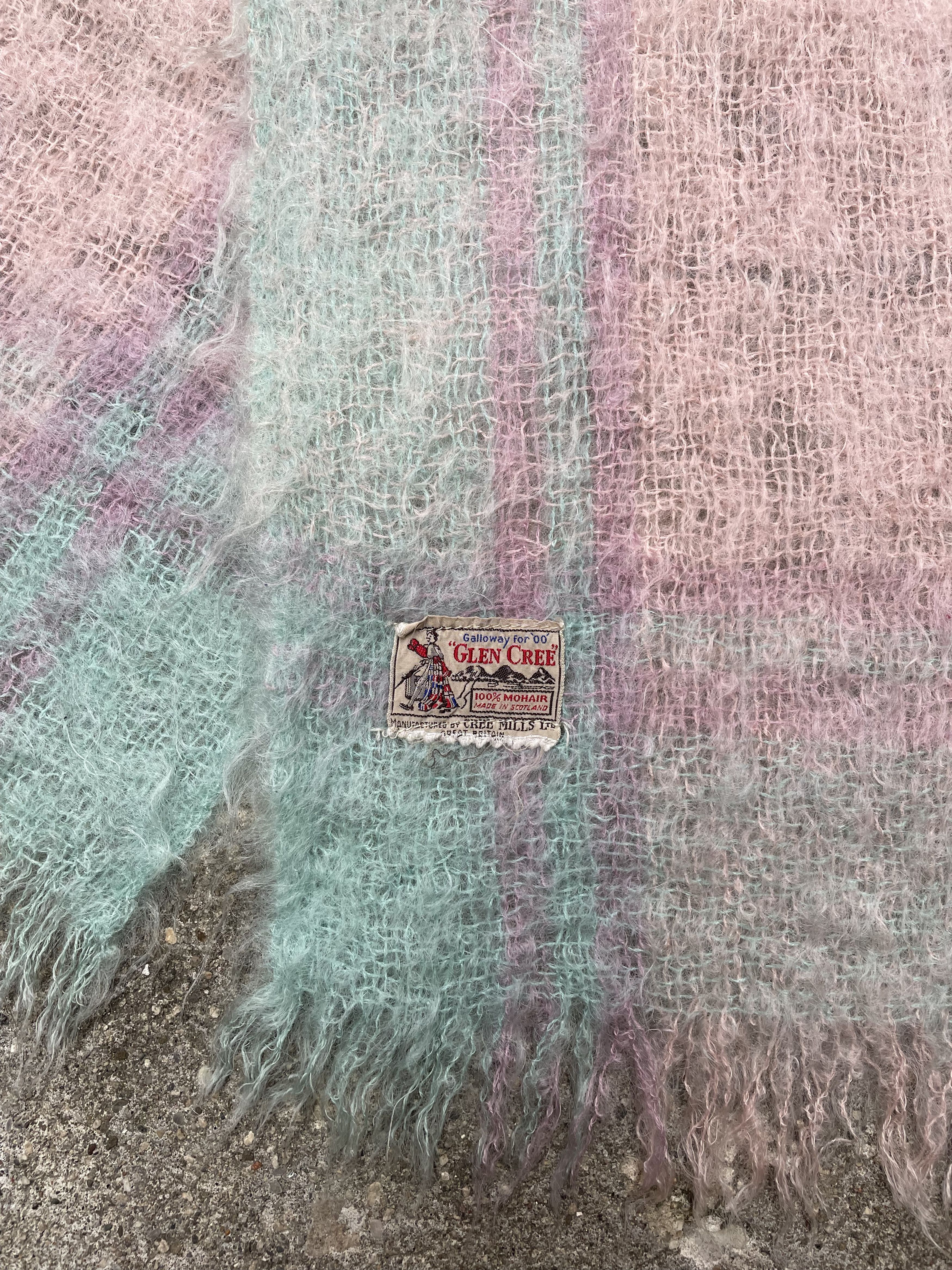 Vintage VTG 1970's Glen Cree Plaid Mohair Scarf Size ONE SIZE - 3 Thumbnail