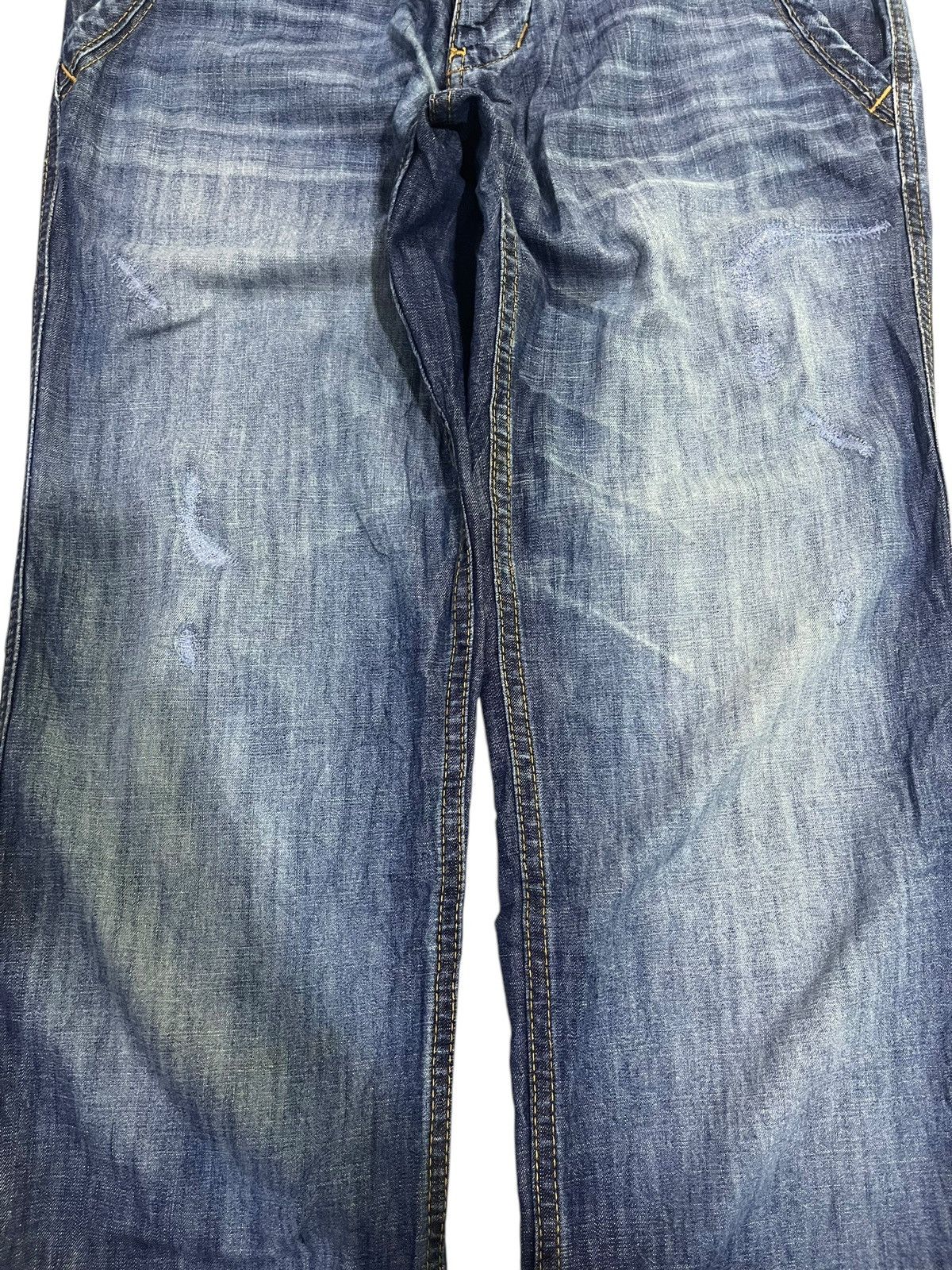 If Six Was Nine × Japanese Brand × True Religion VINTAGE TRUE RELIGION ROMAN PHOENIX WASHED BLUE JEANS Size US 32 / EU 48 - 3 Thumbnail