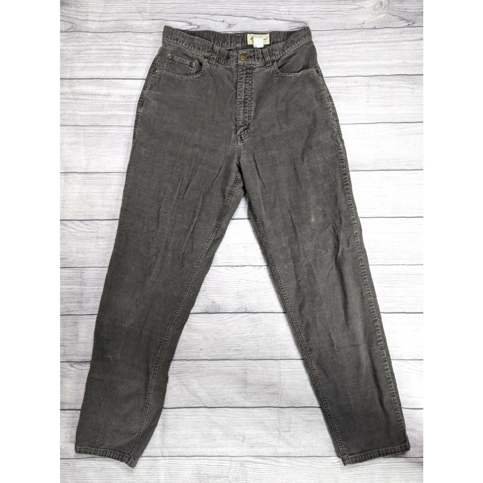 Eddie Bauer VTG Eddie Bauer High Rise Green Corduroy Pant Sz 8 Straight 90s Adults Mens or Womens Size 30" / US 8 / IT 44 - 2 Thumbnail