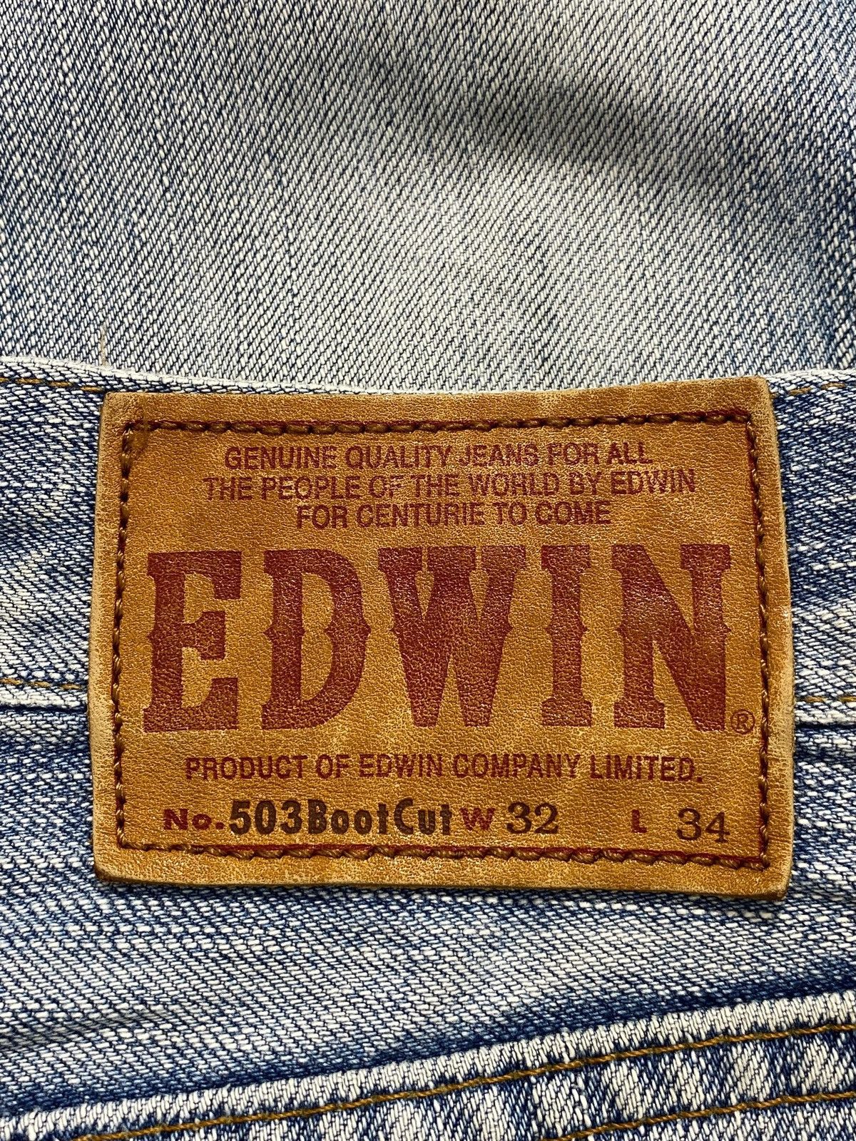 Edwin Edwin 503TM Faded Blue Wash Boot Cut Style Jeans Size US 30 / EU 46 - 13 Thumbnail