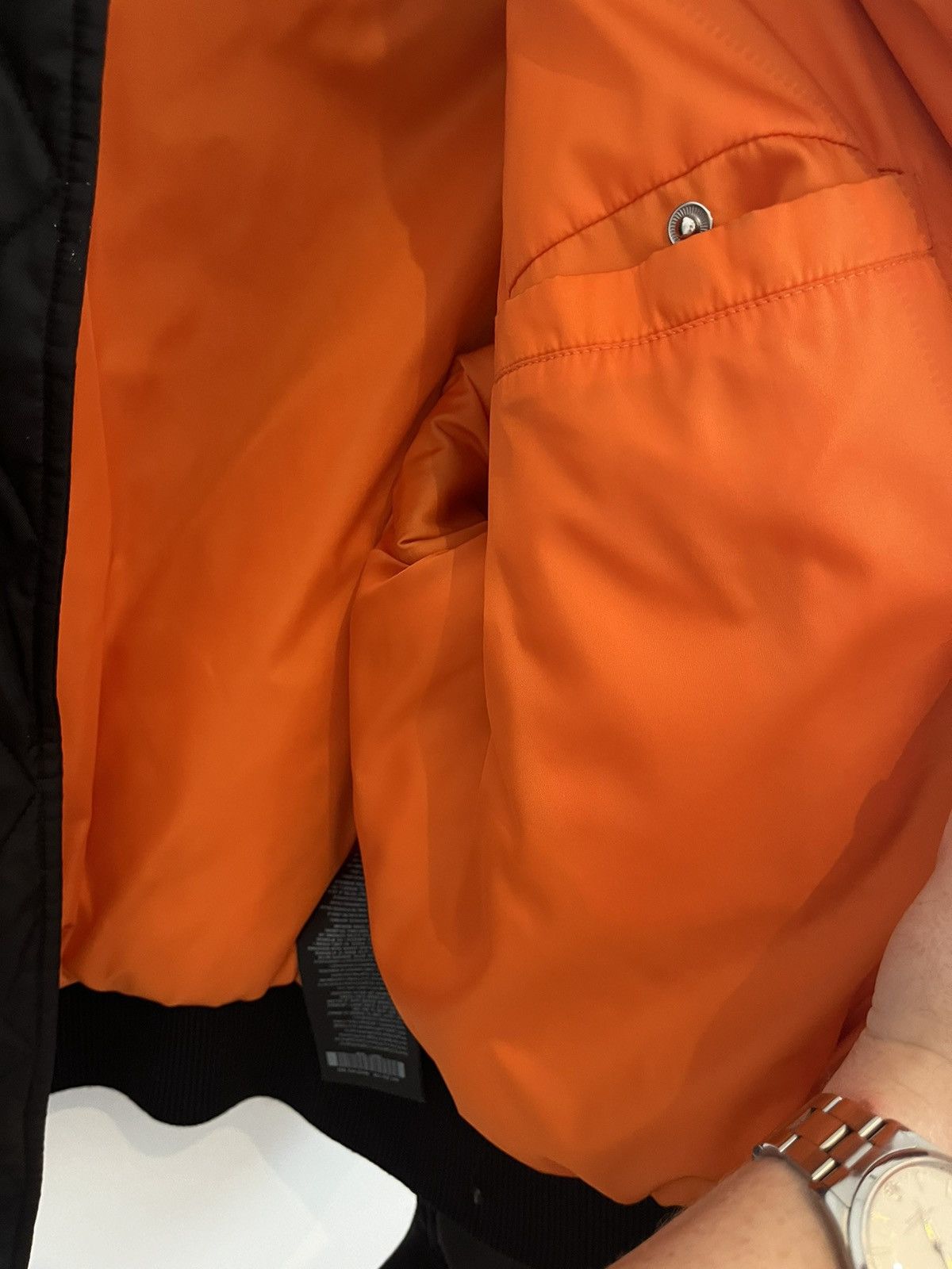 Prada PRADA RARE BOMBER NYLON ORANGE LINING Size US L / EU 52-54 / 3 - 3 Thumbnail