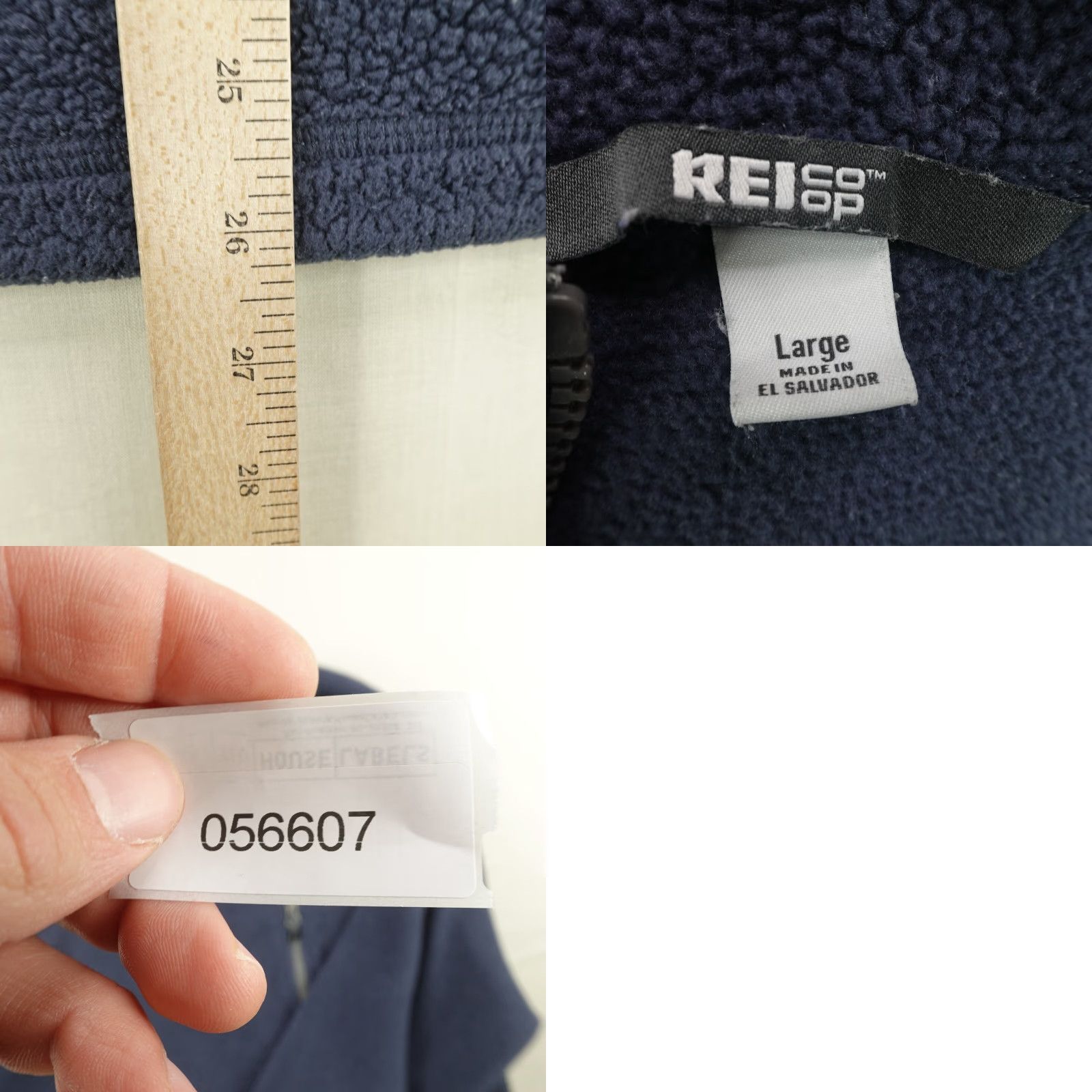 Vintage REI Jacket Mens Large Blue Sherpa Fleece Groundbreaker Co Op Full Zip Up Coat Size US L / EU 52-54 / 3 - 8 Thumbnail