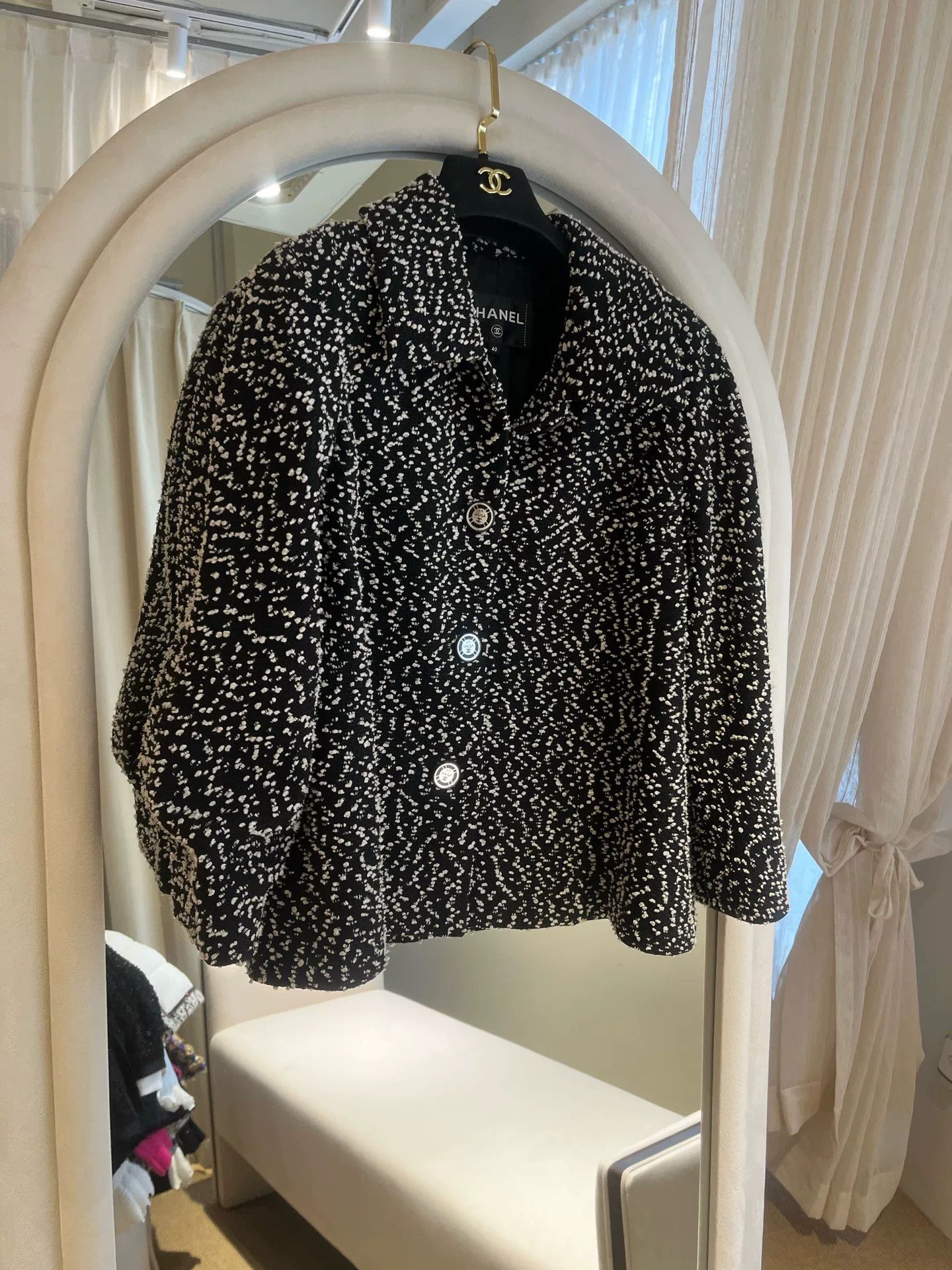 Chanel Cruise Collection Snowflake Coat