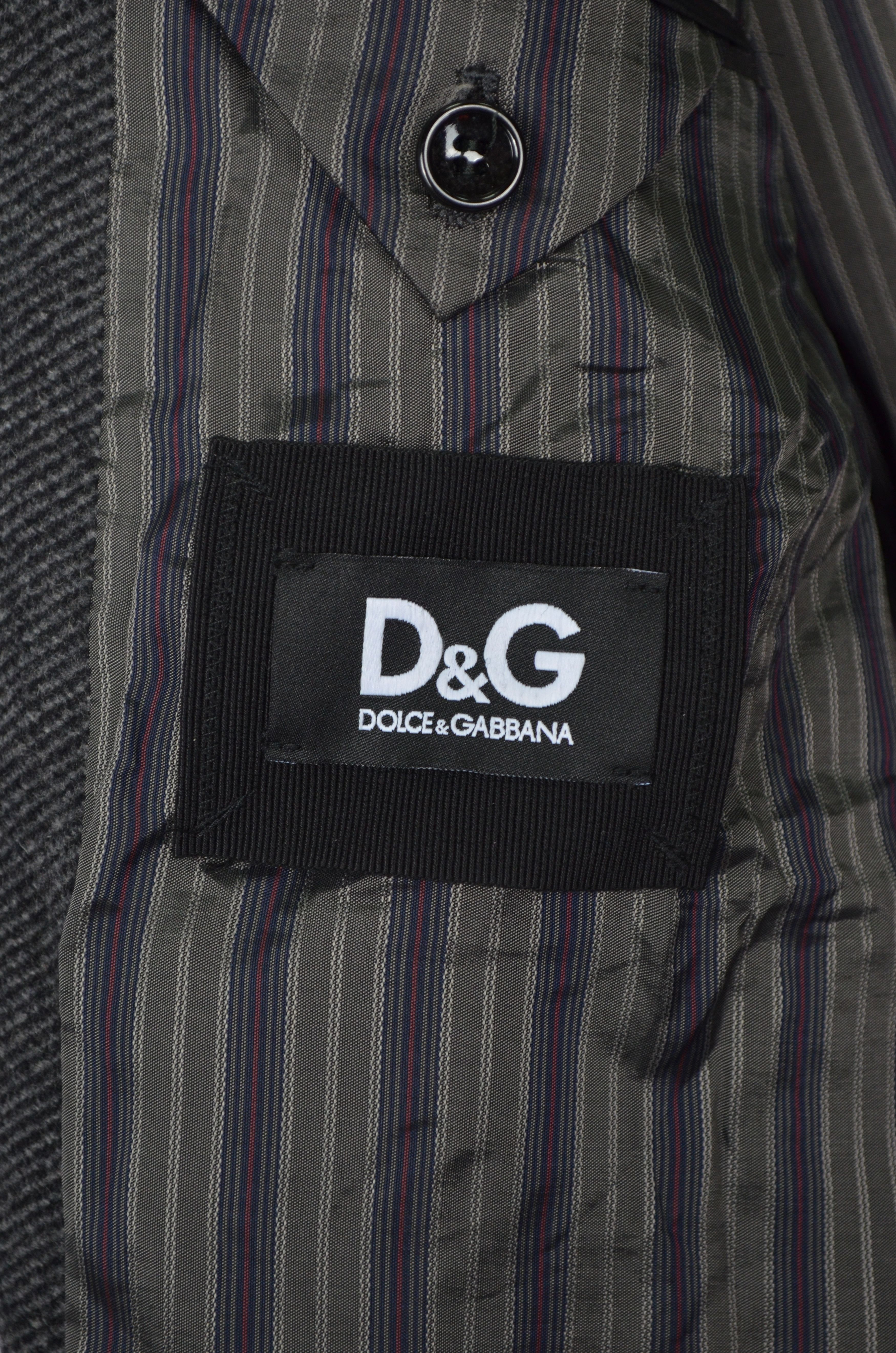 Dolce & Gabbana × Vintage D&G Dolce & Gabbana Grey 100% Wool Coat Car Pea Coat Size M Size US M / EU 48-50 / 2 - 11 Thumbnail