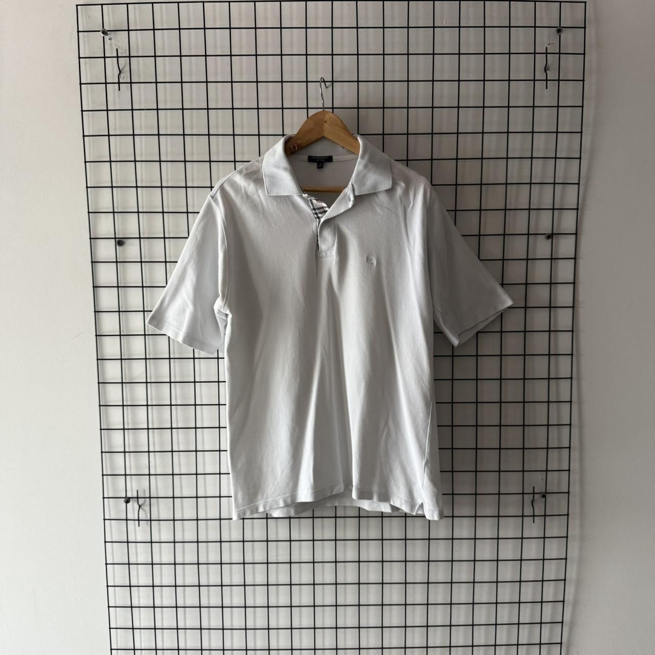 Burberry Burberry Nova Check Collar Polo Shirt White Size US XL / EU 56 / 4 - 1 Thumbnail