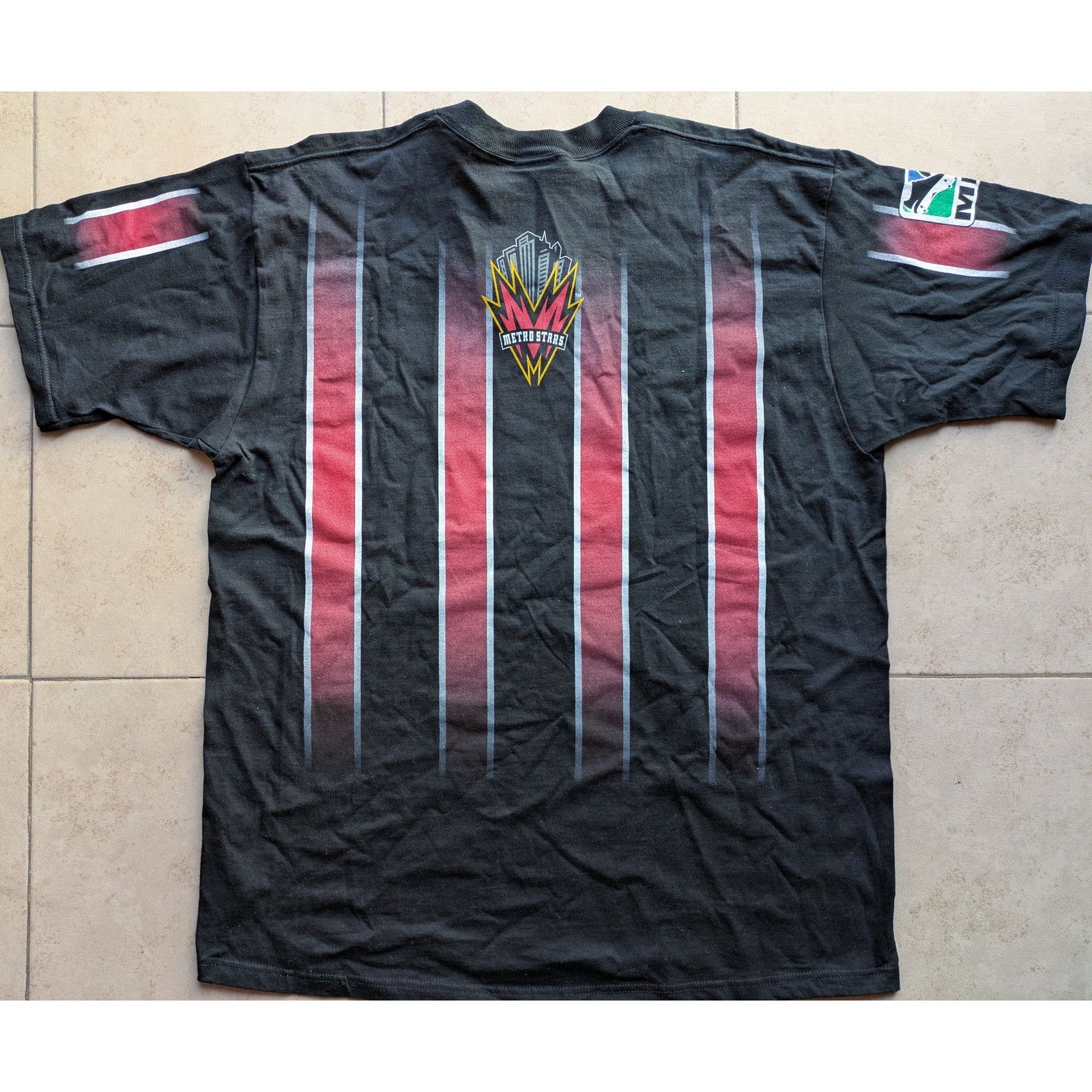 Nike × Starter NY/NJ MetroStars 90s "shirsey" XL jersey blk MLS soccer vtg Size US XL / EU 56 / 4 - 6 Thumbnail