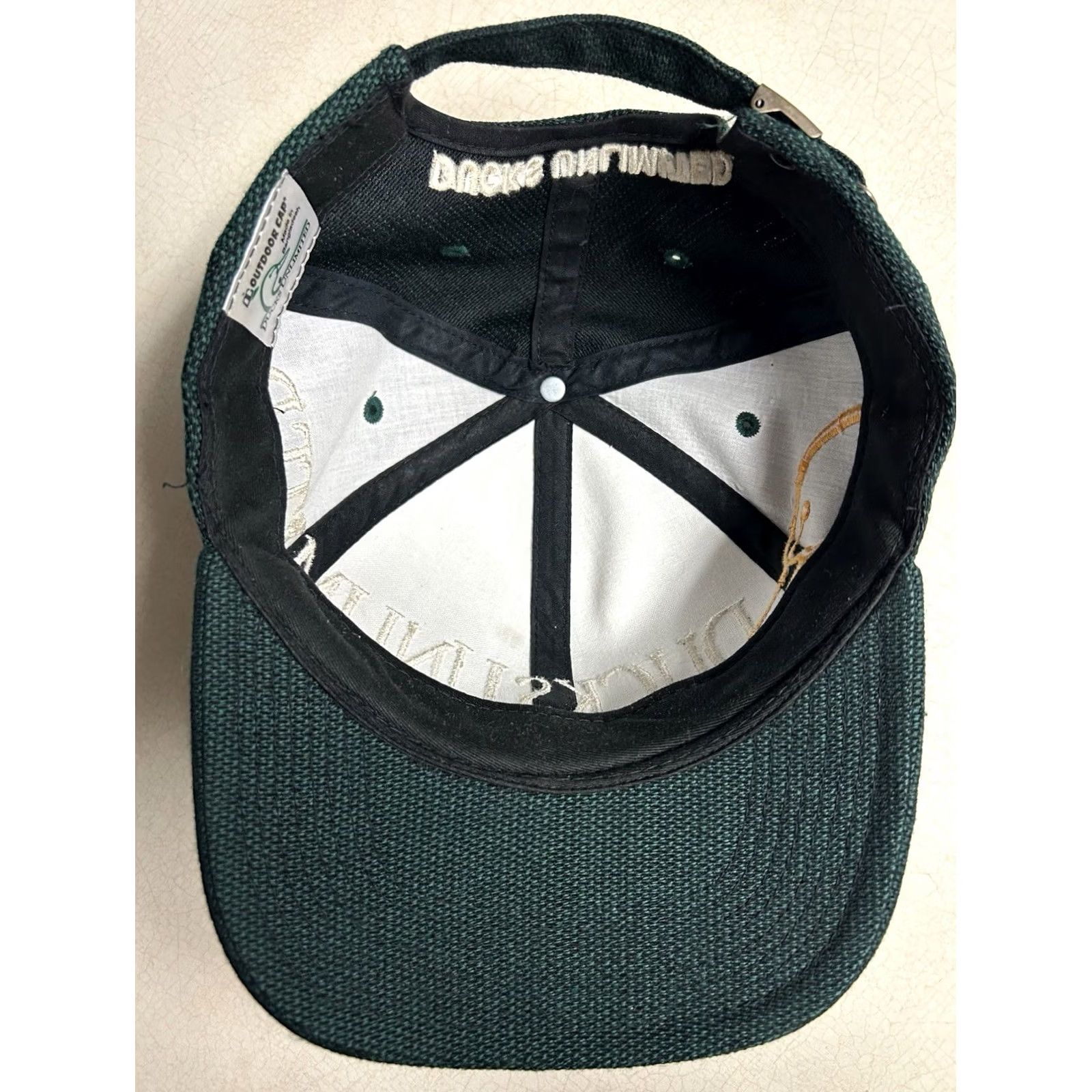 Vintage VINTAGE Ducks Unlimited Hat Cap 90s Strapback Embroidered Big Spellout Outdoors Mens One Size Green Cap Size ONE SIZE - 6 Thumbnail