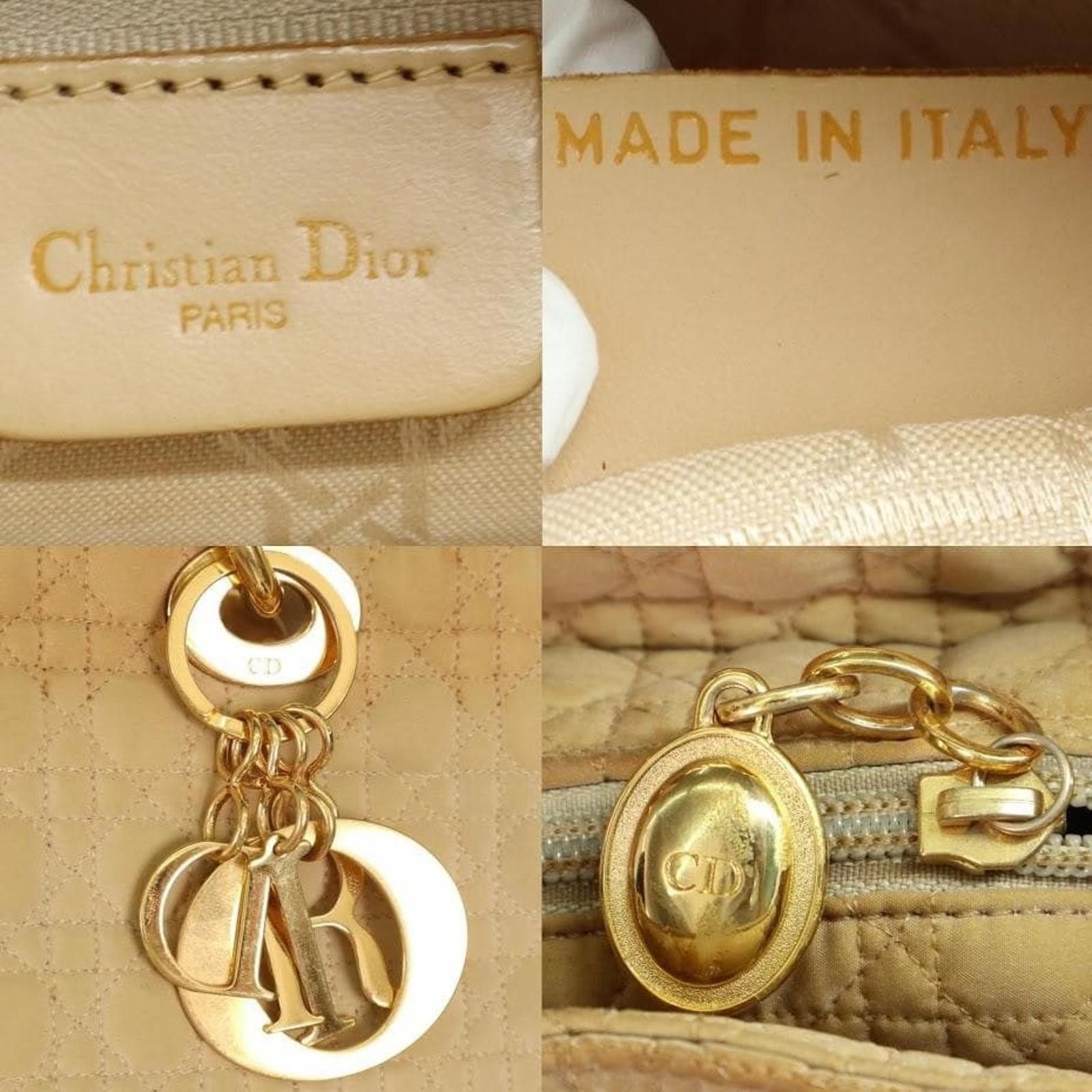 Dior Dior - Beige Quilted Leather Tote Handbag Size ONE SIZE - 8 Thumbnail