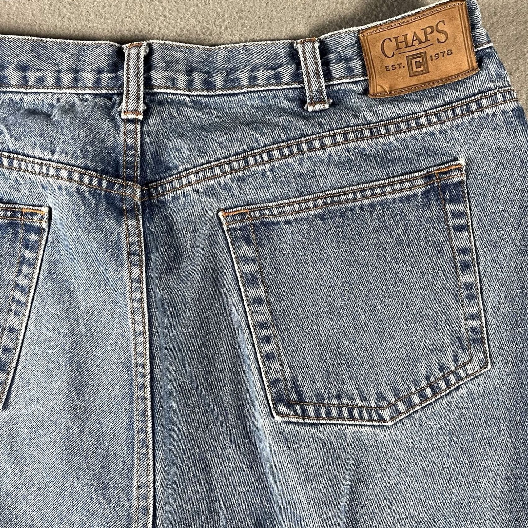 Chaps Chaps Jeans Straight Fit Mens 40x30 Blue Denim 5-Pocket Classic Comfort Jeans Mens Blue Denim 90s Logo Preppy Vintage N/A Size US 40 / EU 56 - 3 Thumbnail