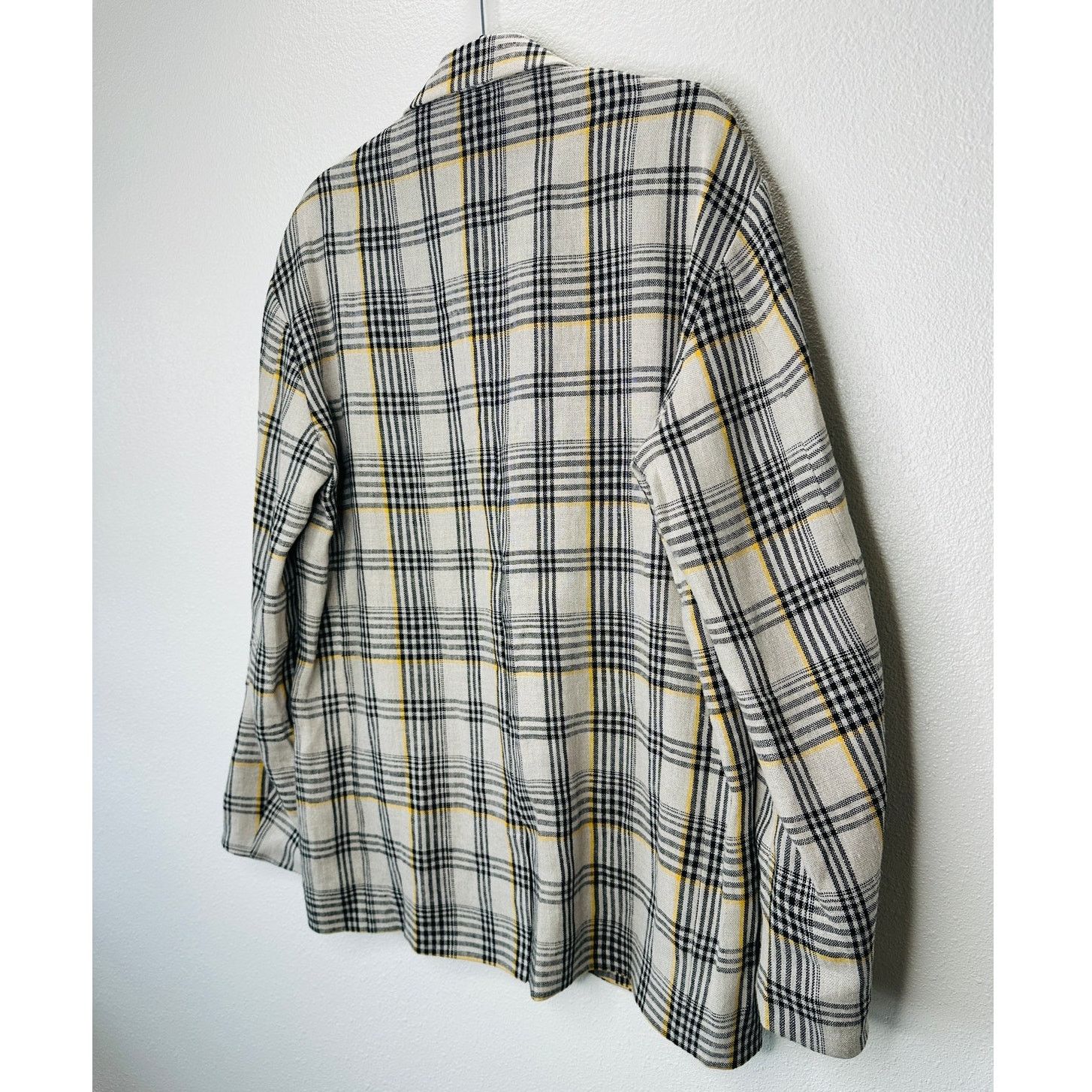 Cristaseya NWT Cristaseya Oversized Linen Blazer Ecru Black Plaid M Size US M / EU 48-50 / 2 - 7 Thumbnail