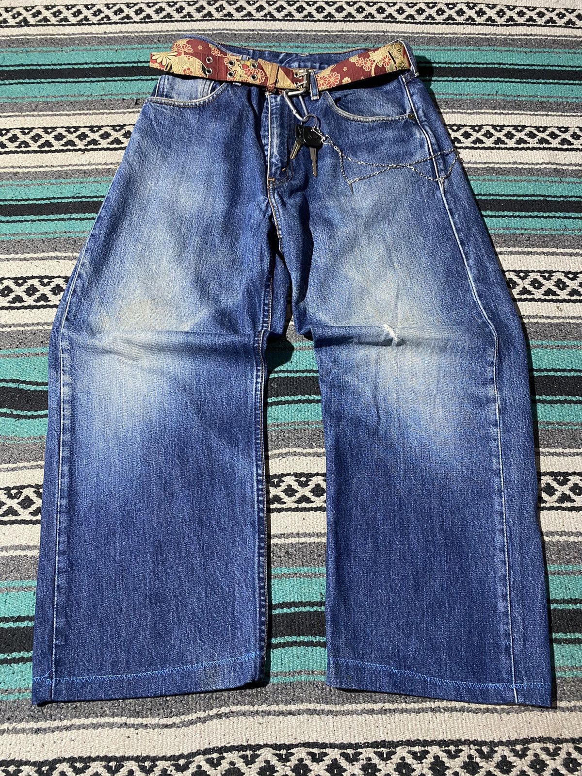 Japanese Brand × Levi's × Levi's Vintage Clothing Levis 504 Baggy Flared Denim Pants Size US 33 - 3 Thumbnail