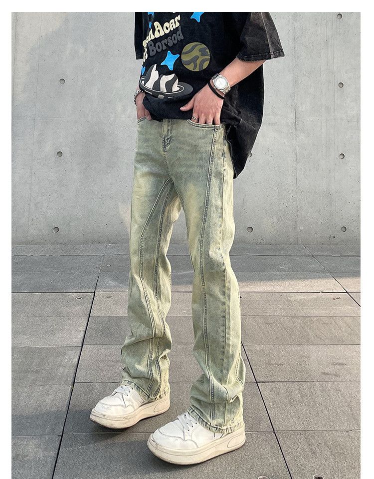 Japanese Brand × Jean Men's washed distressed straight bootcut jeans Size US 32 / EU 48 - 1 Thumbnail