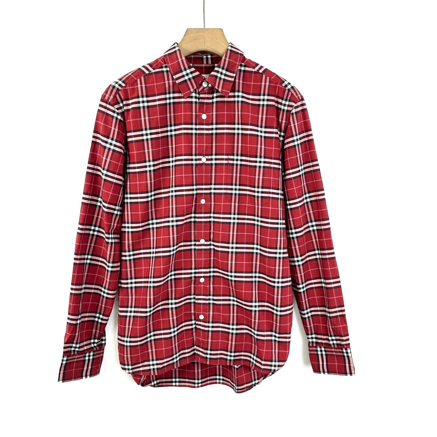 Burberry Burberry Classic Red Plaid Long-Sleeve Shirt Size US M / EU 48-50 / 2 - 1 Thumbnail