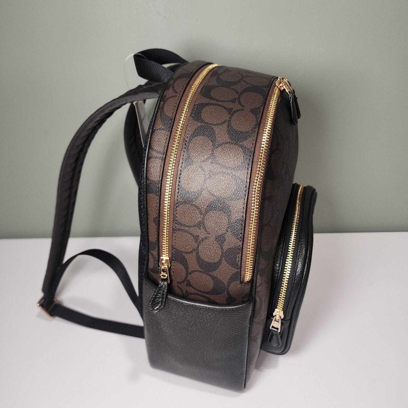 Coach NWT Coach 5671 Court Backpack Signature Canvas Size ONE SIZE - 4 Thumbnail