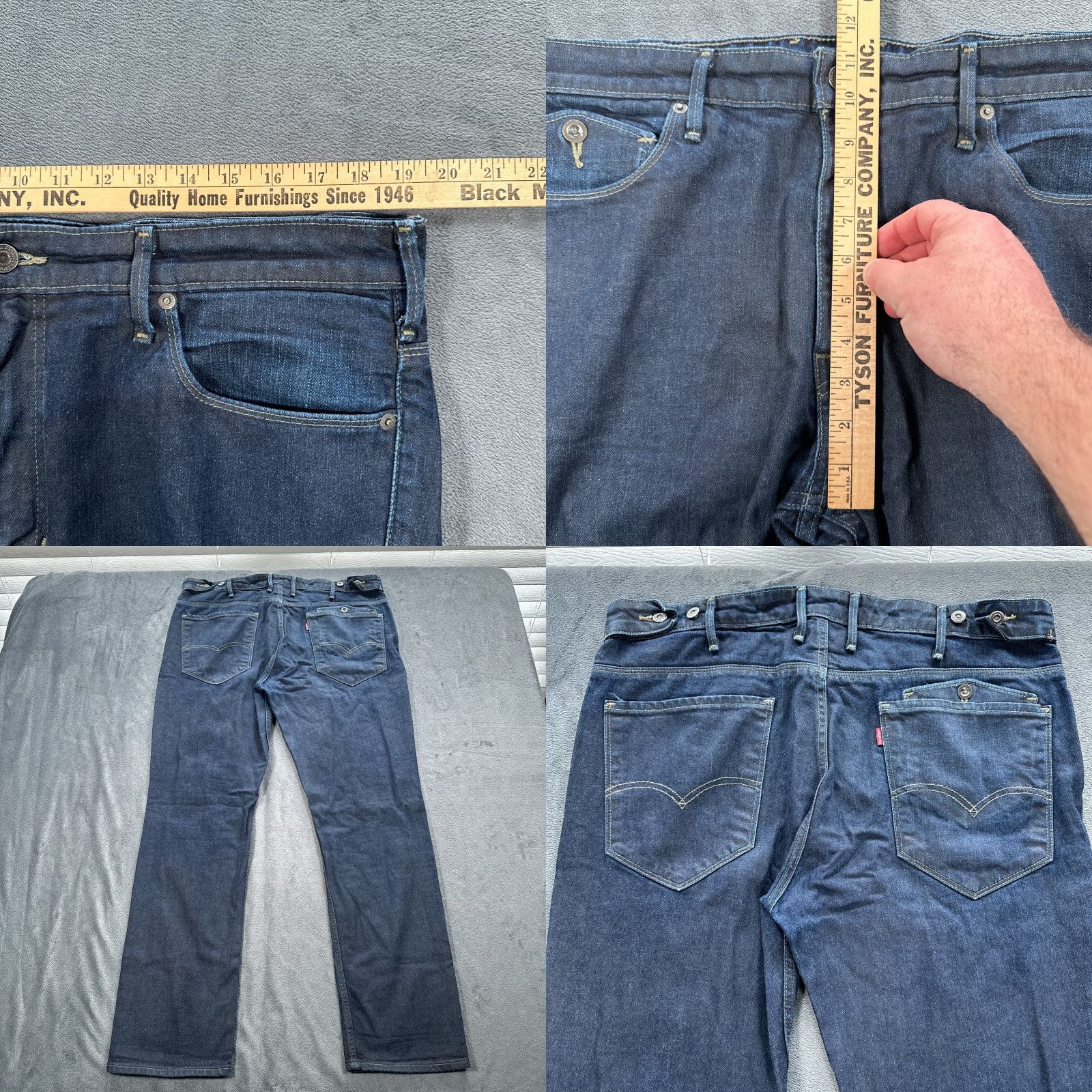 Levi's VINTAGE Levi's Jeans Mens 38x30 Straight Leg Dark Wash Denim Slim Fit 90s Streetwear Size US 38 / EU 54 - 8 Thumbnail