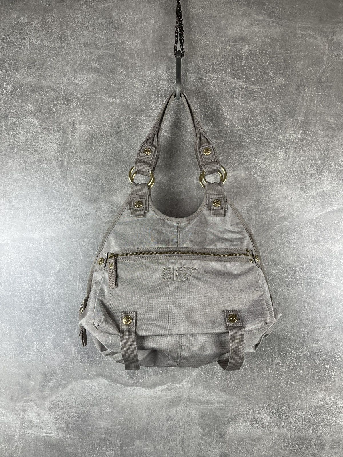 George Gina & Lucy Y2K George Gina & Lucy L04E Affair Nylon Shoulder Bag Grey Size ONE SIZE - 5 Thumbnail