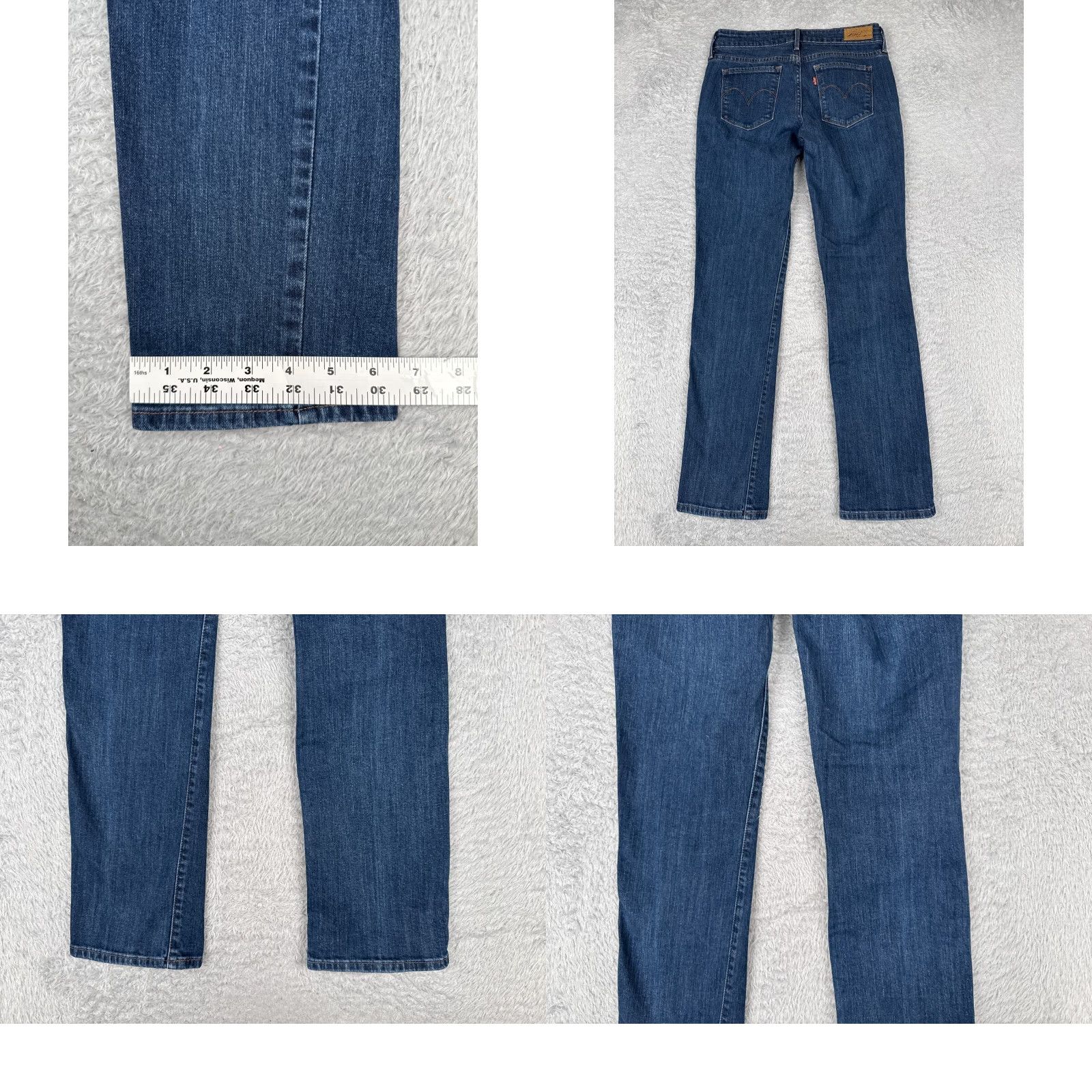 Levi's Levis Jeans Women 26 Blue Denim Cotton 26x29 Demi Curve Modern Rise Straight Leg Size 26" / US 2 / IT 38 - 10 Thumbnail