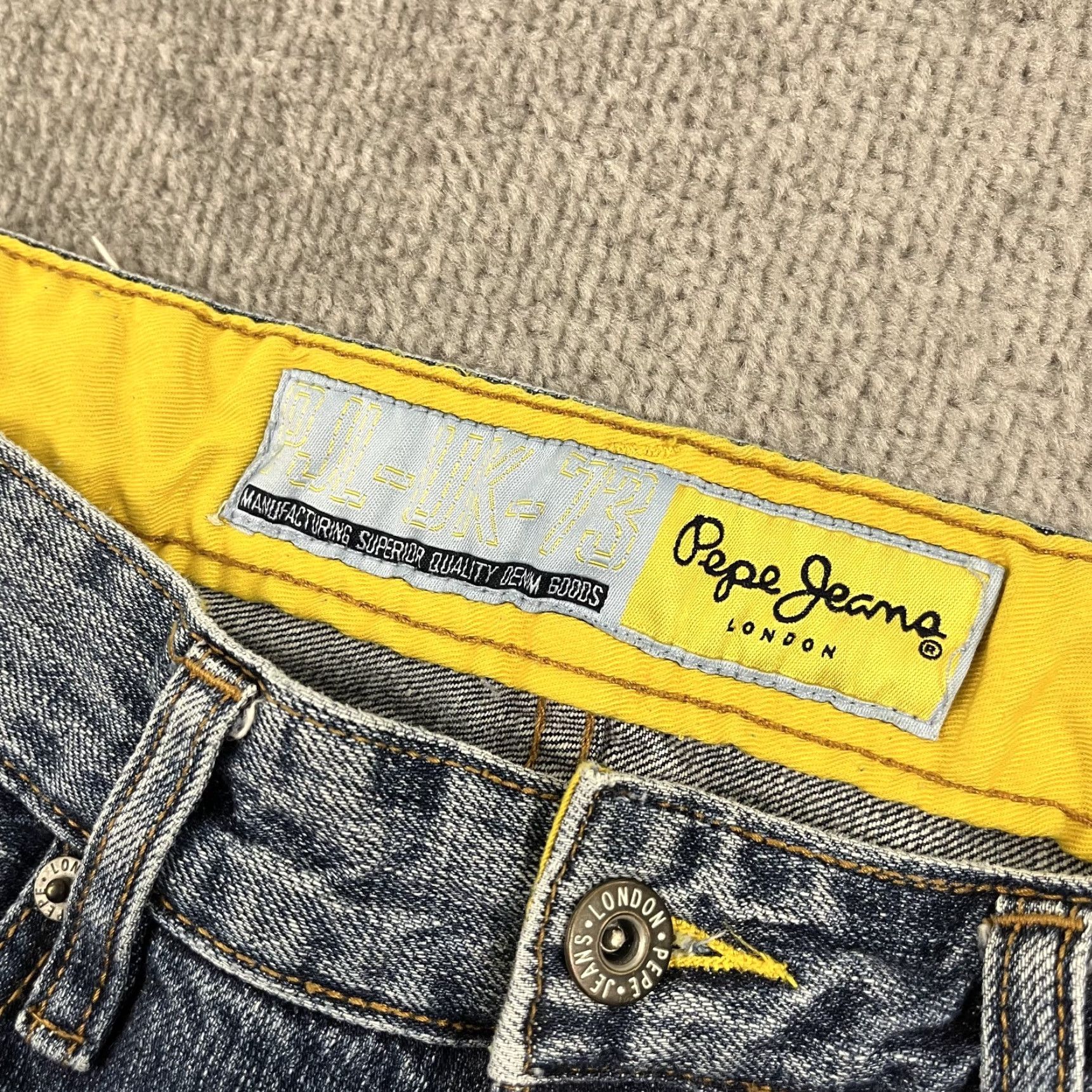 Denime VINTAGE Pepe Jeans London Wide Leg Jeans Mens 32x32 Blue Denim Hip Hop Y2K Size US 32 / EU 48 - 4 Thumbnail