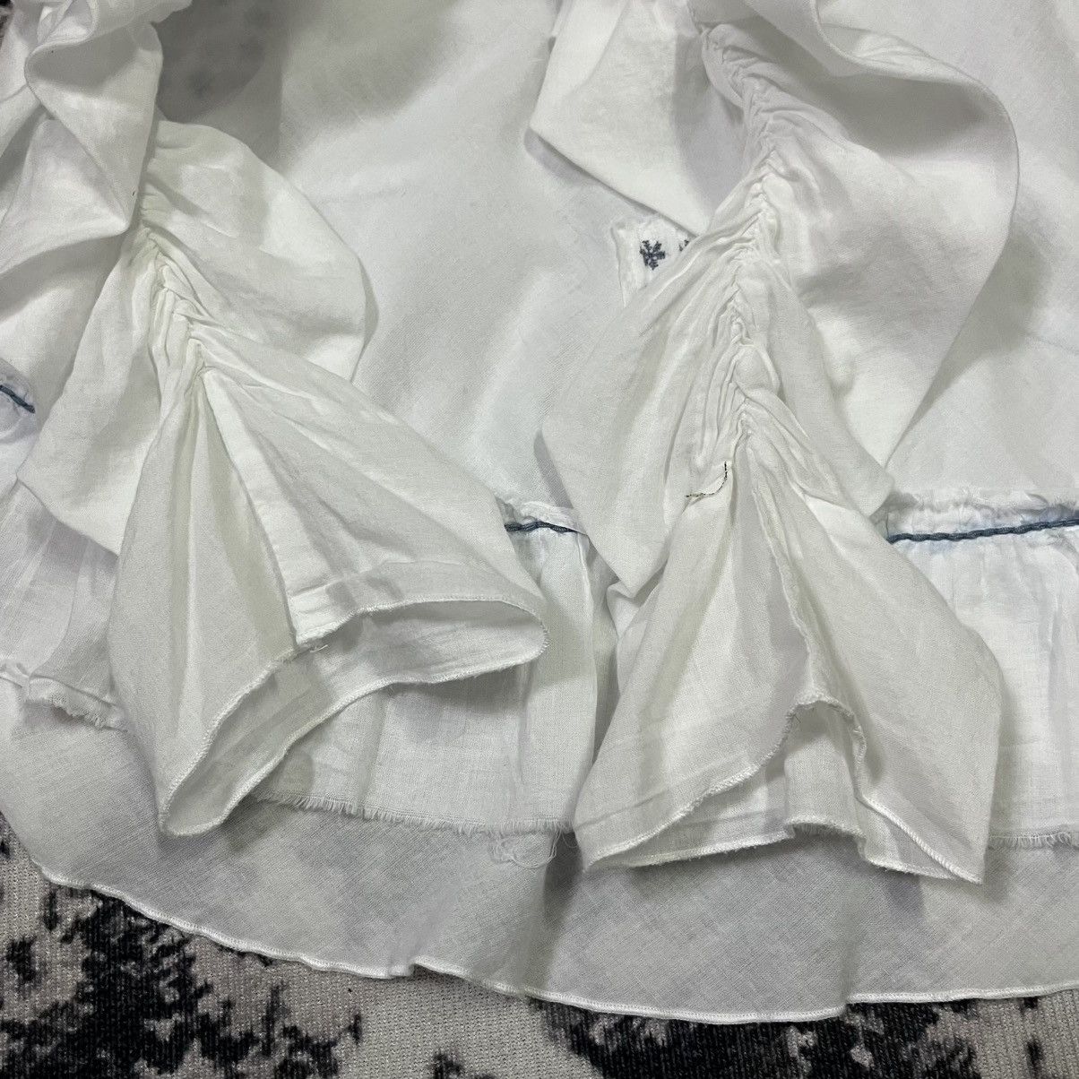 Marithe + Francois Girbaud a24 Marithe Francois Girbaud white rufft blouse Size XS / US 0-2 / IT 36-38 - 8 Thumbnail