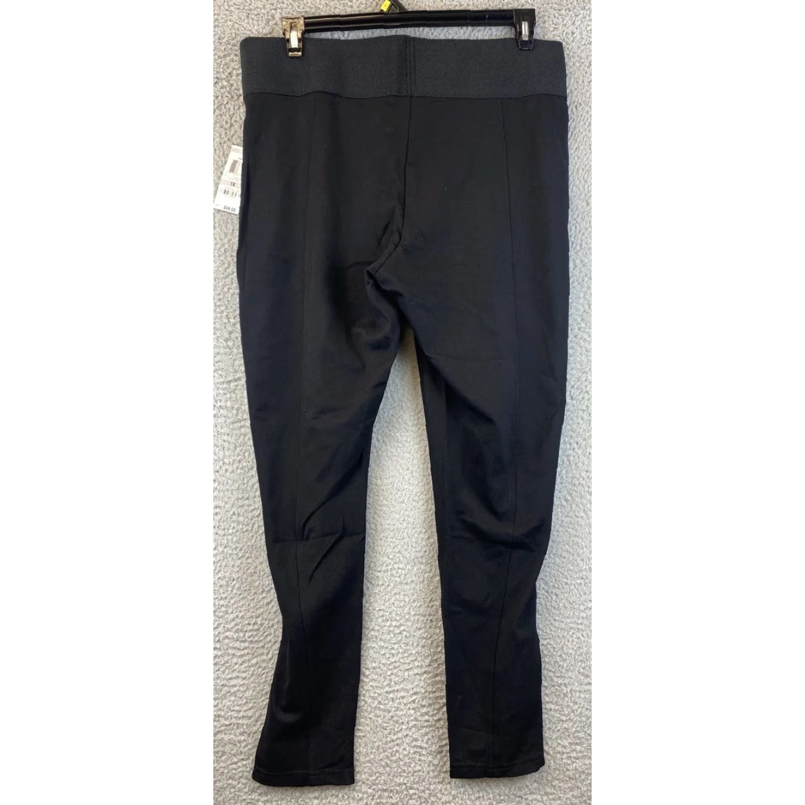 Vintage American Rag Cie Pants Skinny Jegging Ponte Black Burgundy 1X Womens Size 40" / US 18 - 7 Thumbnail