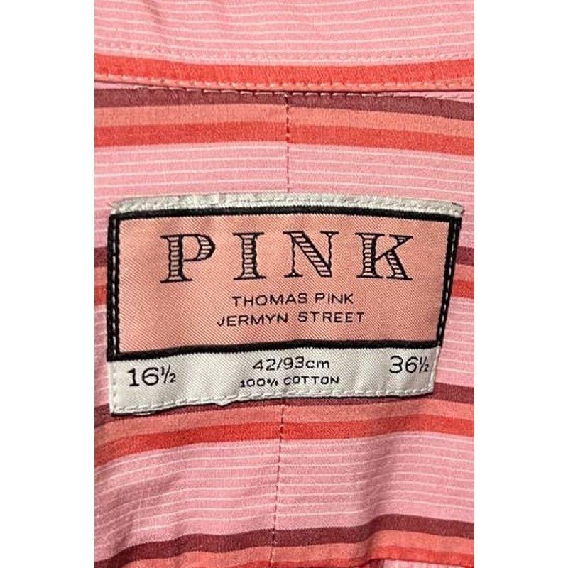 Thomas Pink Thomas Pink Jermyn Street Pink Striped Dress Shirt Size 16.5 Size US M / EU 48-50 / 2 - 3 Thumbnail