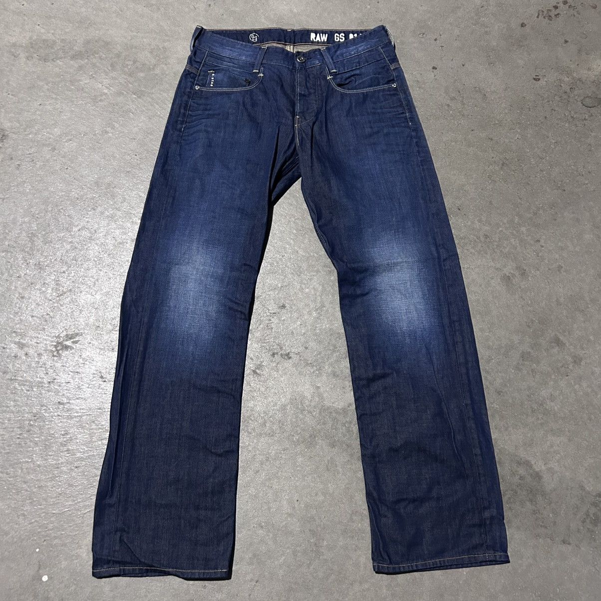 G-Star G star raw blue indigo denim jeans straight leg Size US 31 - 2 Thumbnail