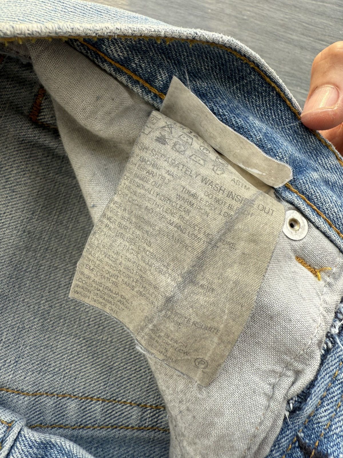 Helmut Lang Vintage 1998 HELMUT LANG "Broken Denim" Size US 28 / EU 44 - 10 Thumbnail