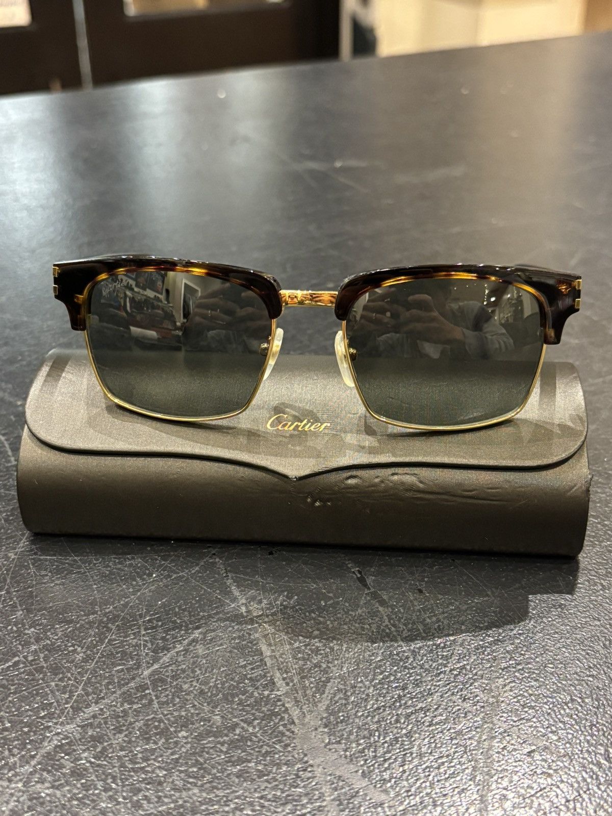 Cartier Cartier C Décor CT0132S Sunglasses Size ONE SIZE - 2 Thumbnail