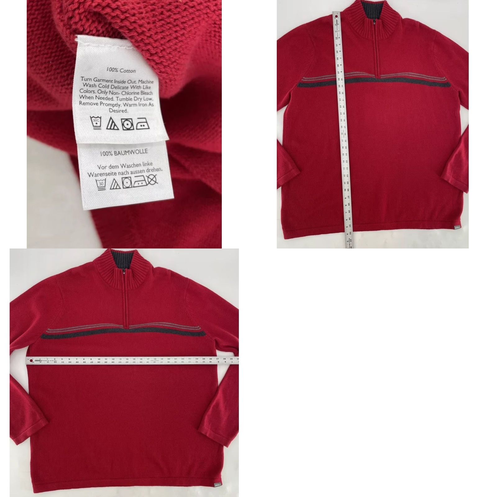 Eddie Bauer VINTAGE? No. Eddie Bauer Men’s Red Quarter Zip Long Sleeve Knit Sweater Size Tall 2XL Size US XXL / EU 58 / 5 - 8 Thumbnail