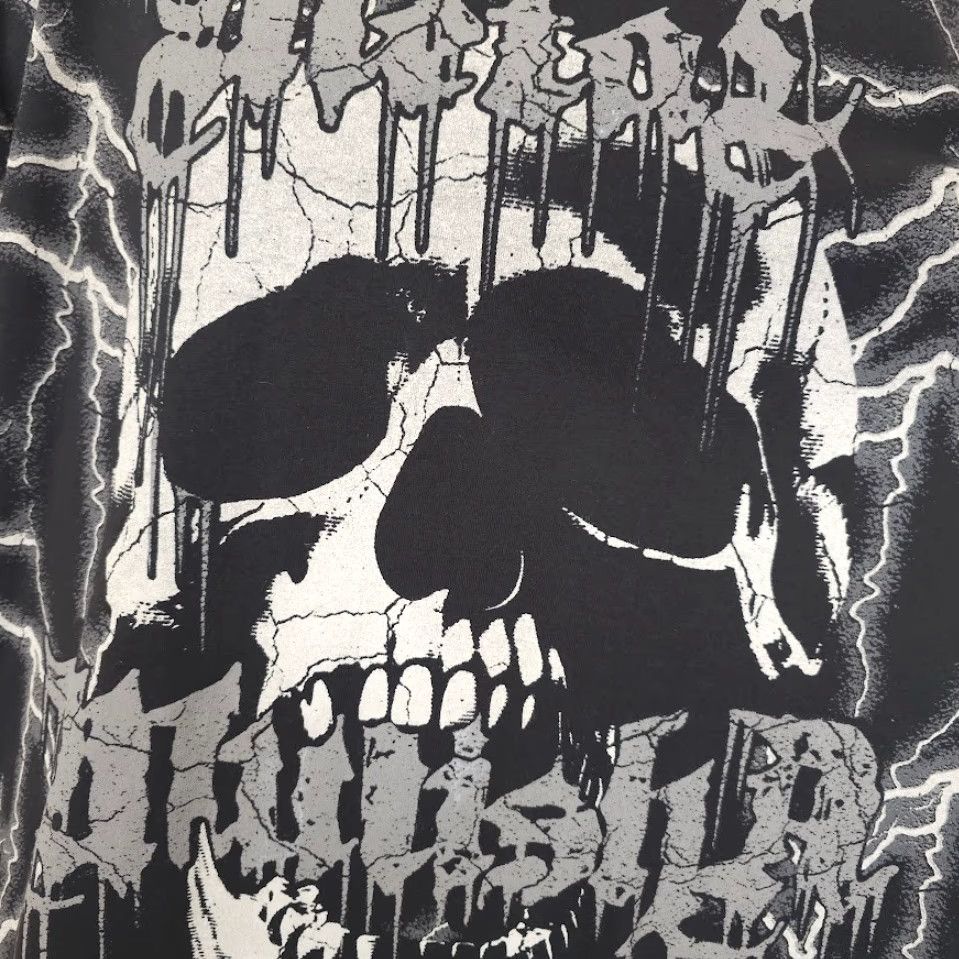 Metal Mulisha Metal Mulisha Shirt Mens XL Black All Over Print Shock Lightning Skull Horror Size US XL / EU 56 / 4 - 3 Thumbnail