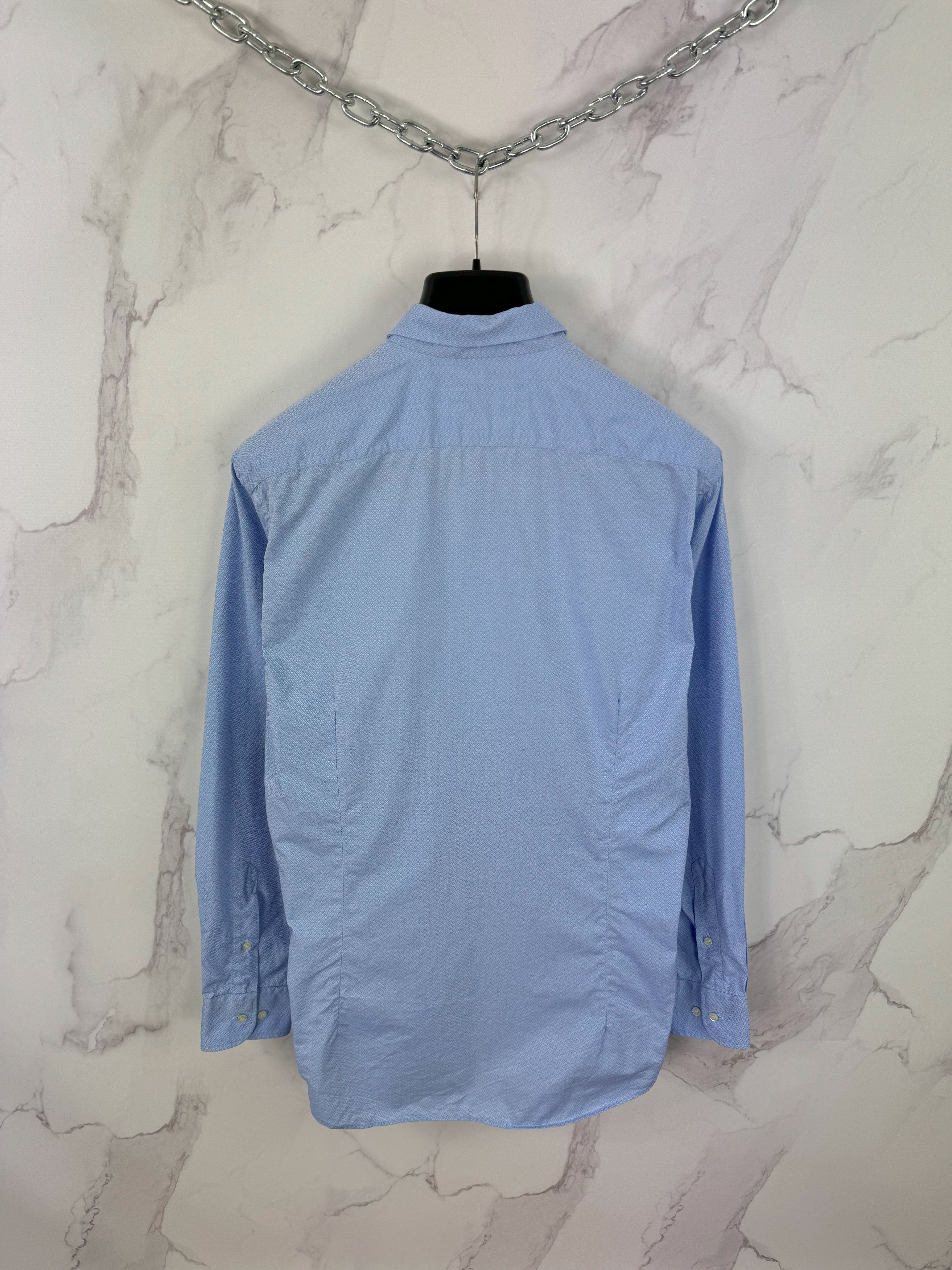 Etro Etro Pattern Clasic Blue Shirt Made In Italy Size 42 Size US L / EU 52-54 / 3 - 3 Thumbnail