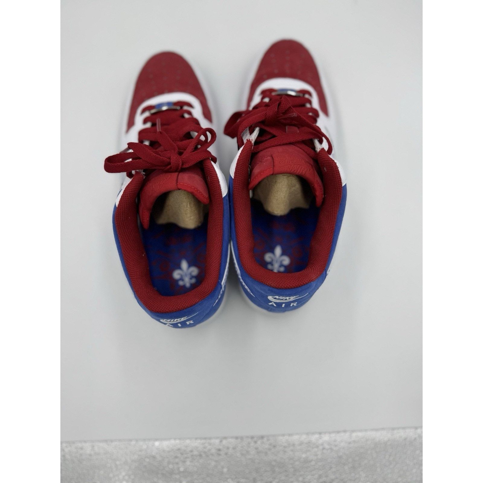 Nike Size 11 - Nike Air Force 1 '07 White Varsity Royal Red Size US 11 / EU 44 - 2 Thumbnail