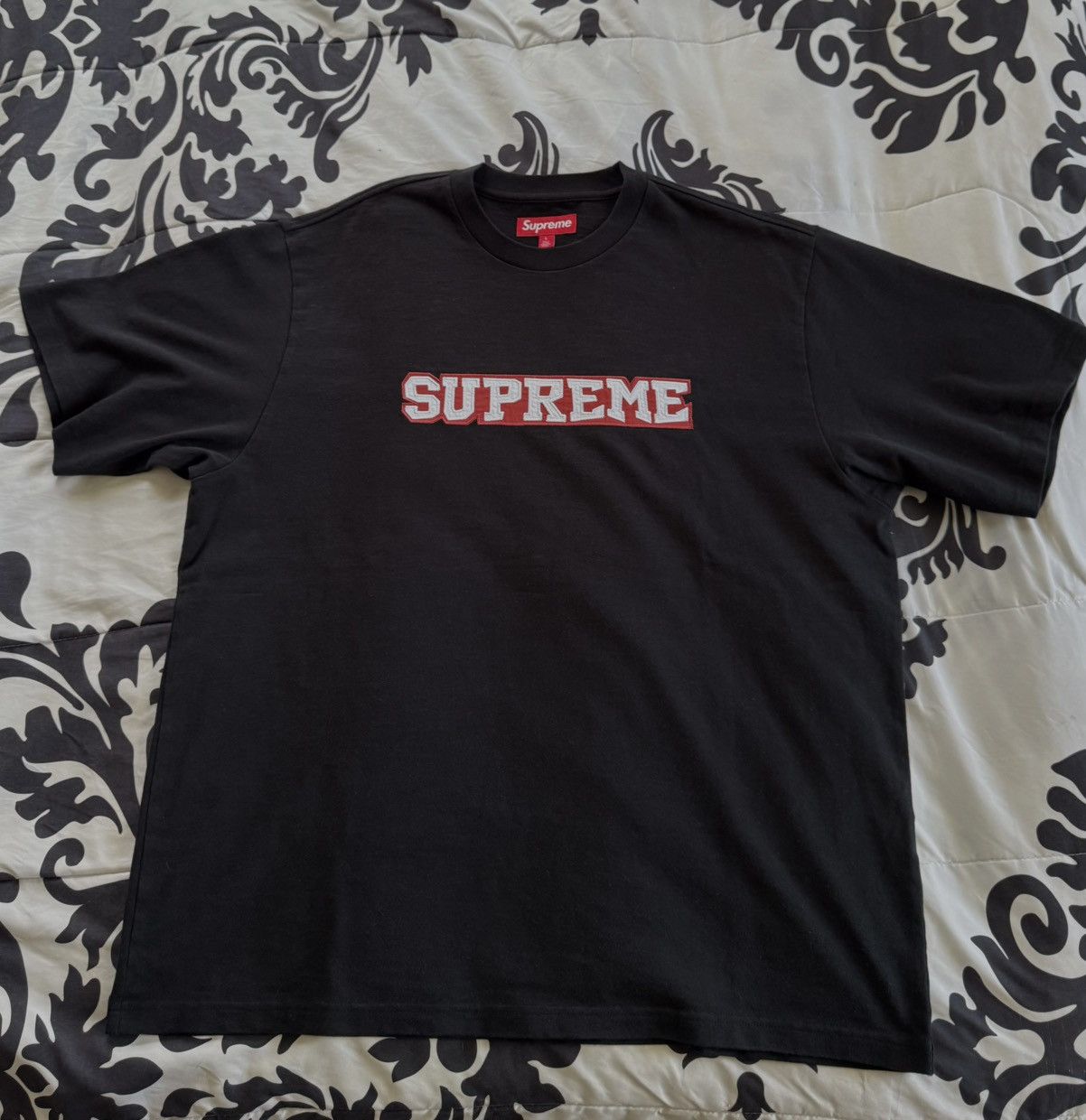 Supreme 25SS Satin Appliqué S/S Top Supreme Satin Appliqué S S Top (SS25) - $88