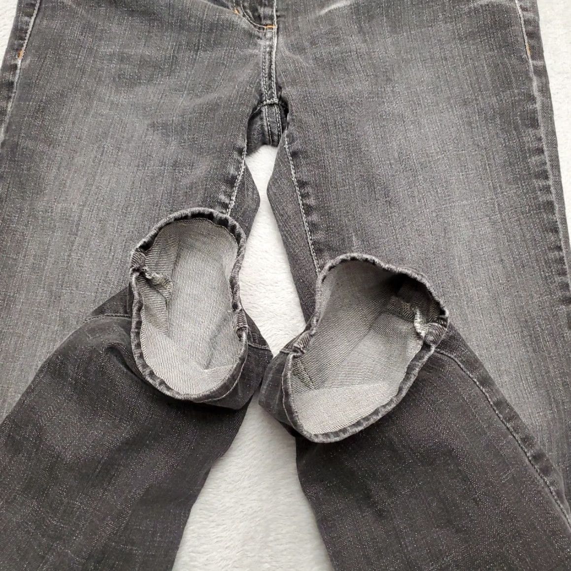 Eileen Fisher Eileen Fisher Jeans Women 6 Faded Black Stretch Denim Straight Casual Comfort Size 28" / US 6 / IT 42 - 7 Thumbnail