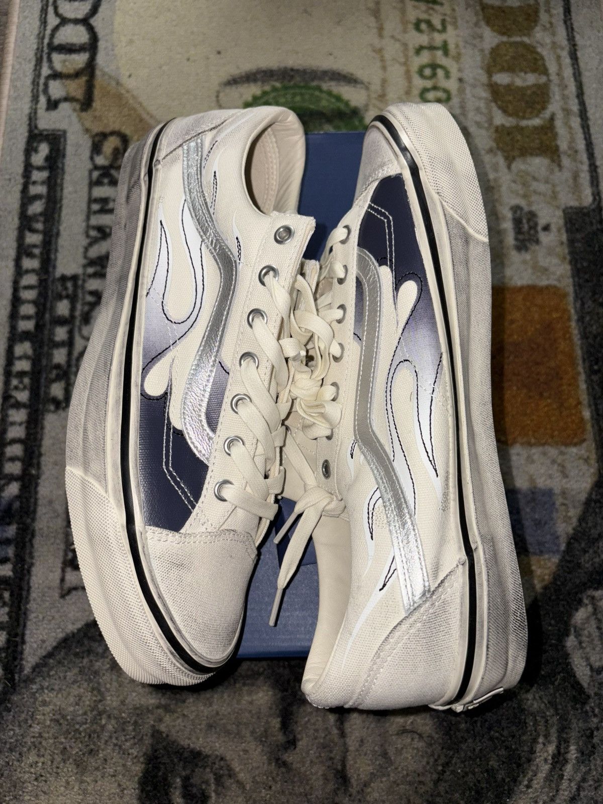 Vans Vans LX Old School Archive Flame White Size US 13 / EU 46 - 2 Thumbnail