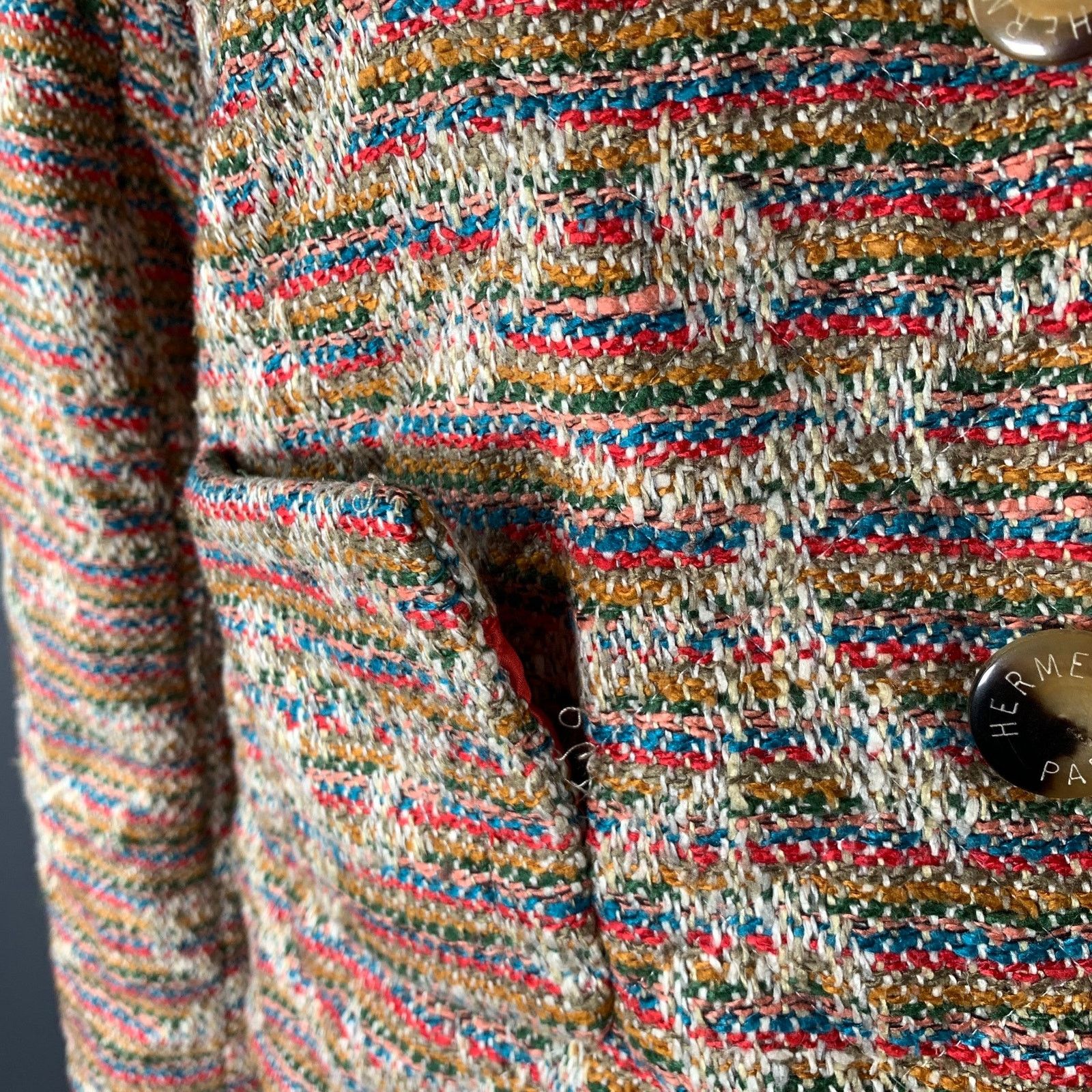 Hermes HERMES Size 8 Multi-Color Silk Wool Jacket Size M / US 6-8 / IT 42-44 - 5 Thumbnail